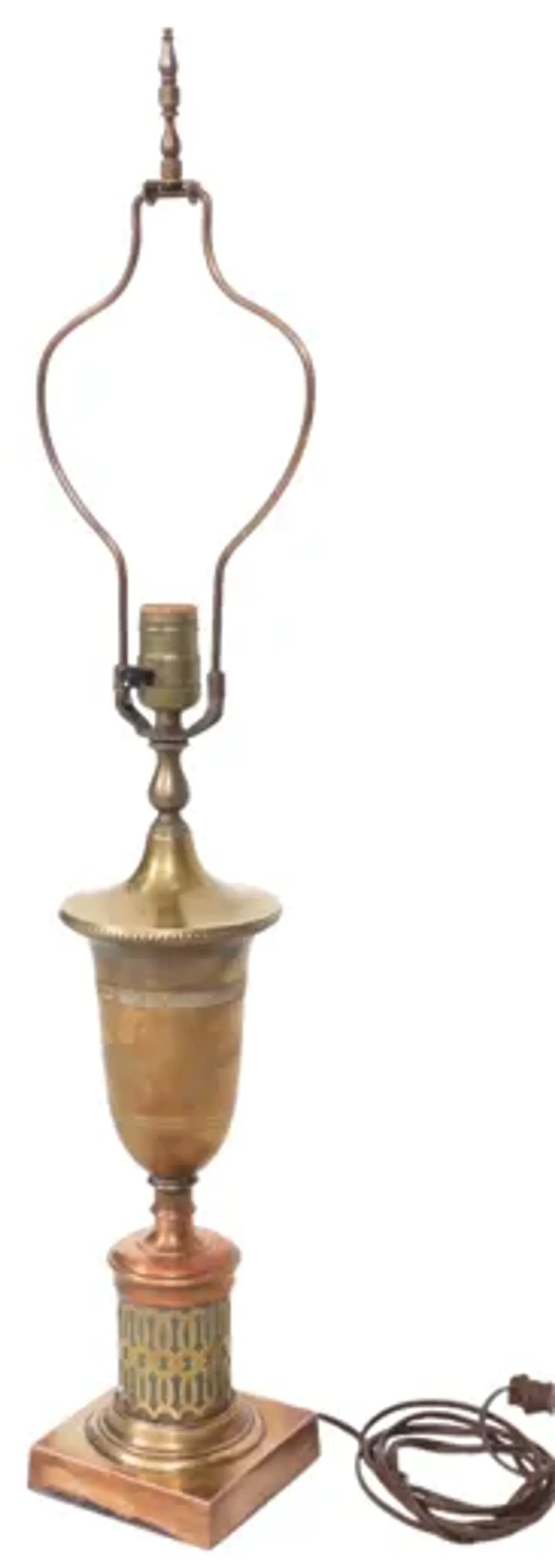 Indian Copper & Teal Table Lamp - Interesting Things