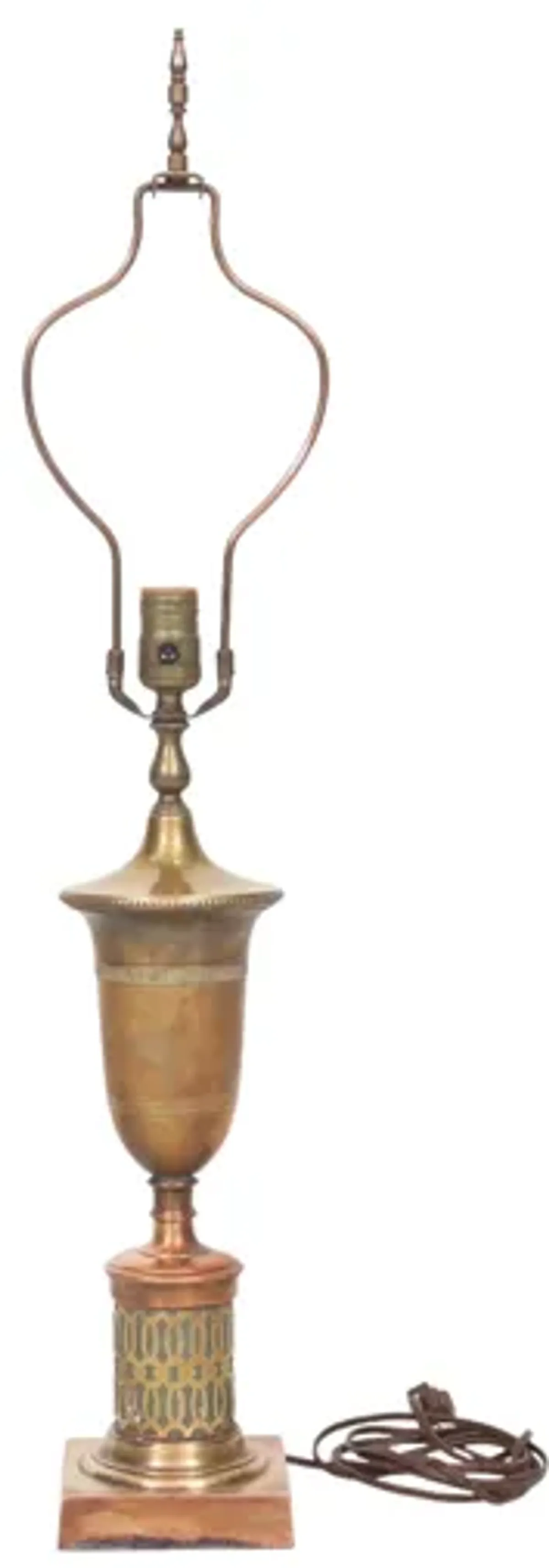 Indian Copper & Teal Table Lamp - Interesting Things