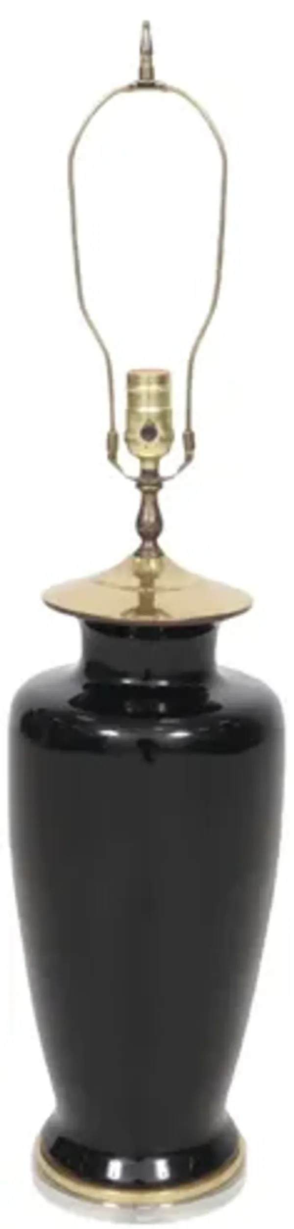 Black Hollywood Regency Table Lamp - Interesting Things