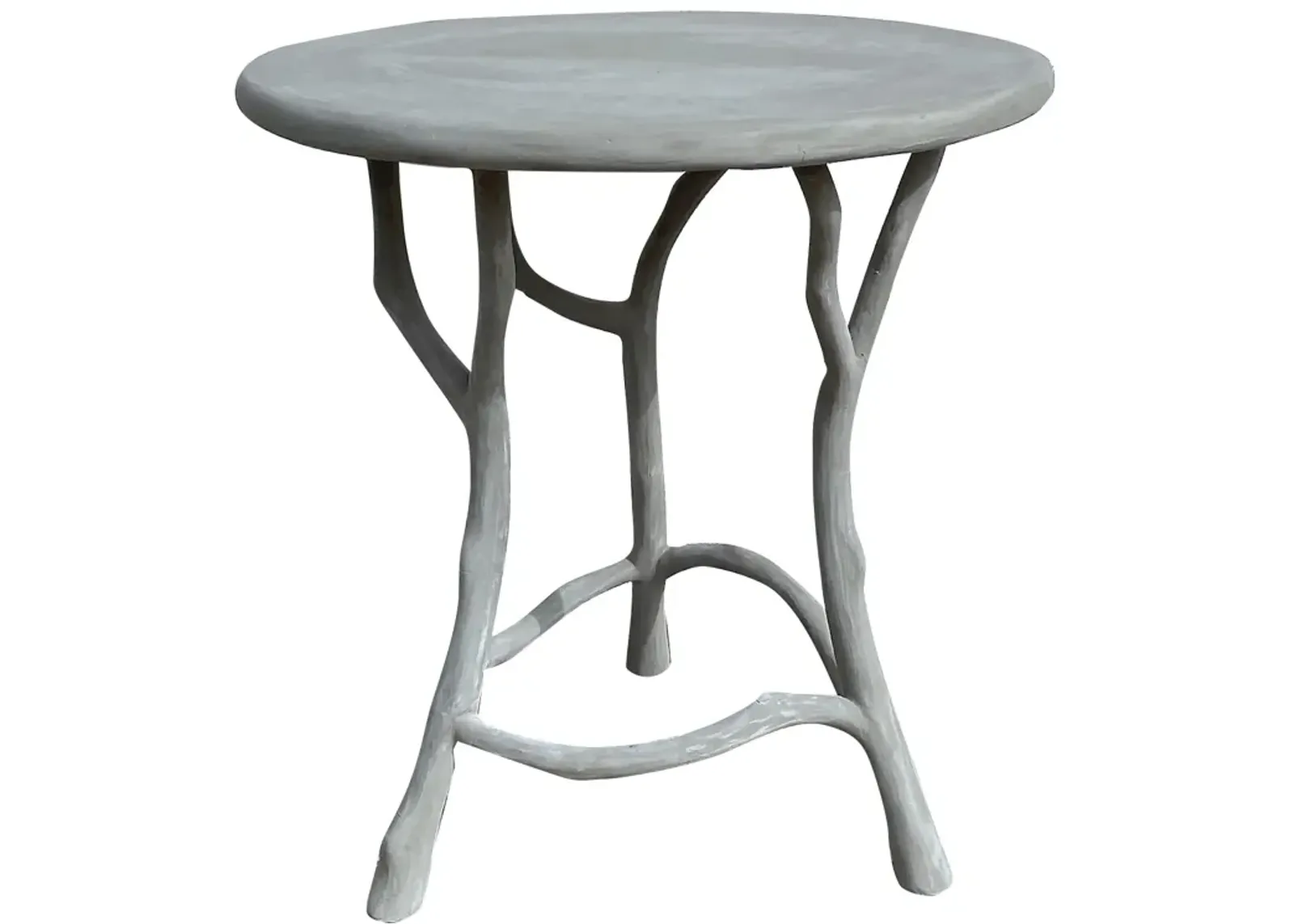 Faux Bois Outdoor Side Table - Vermilion Designs - Gray