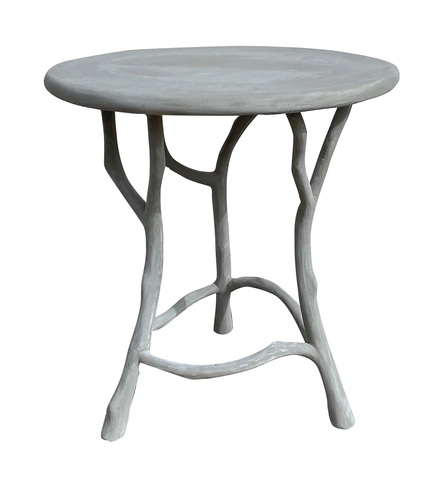 Faux Bois Outdoor Side Table - Vermilion Designs - Gray