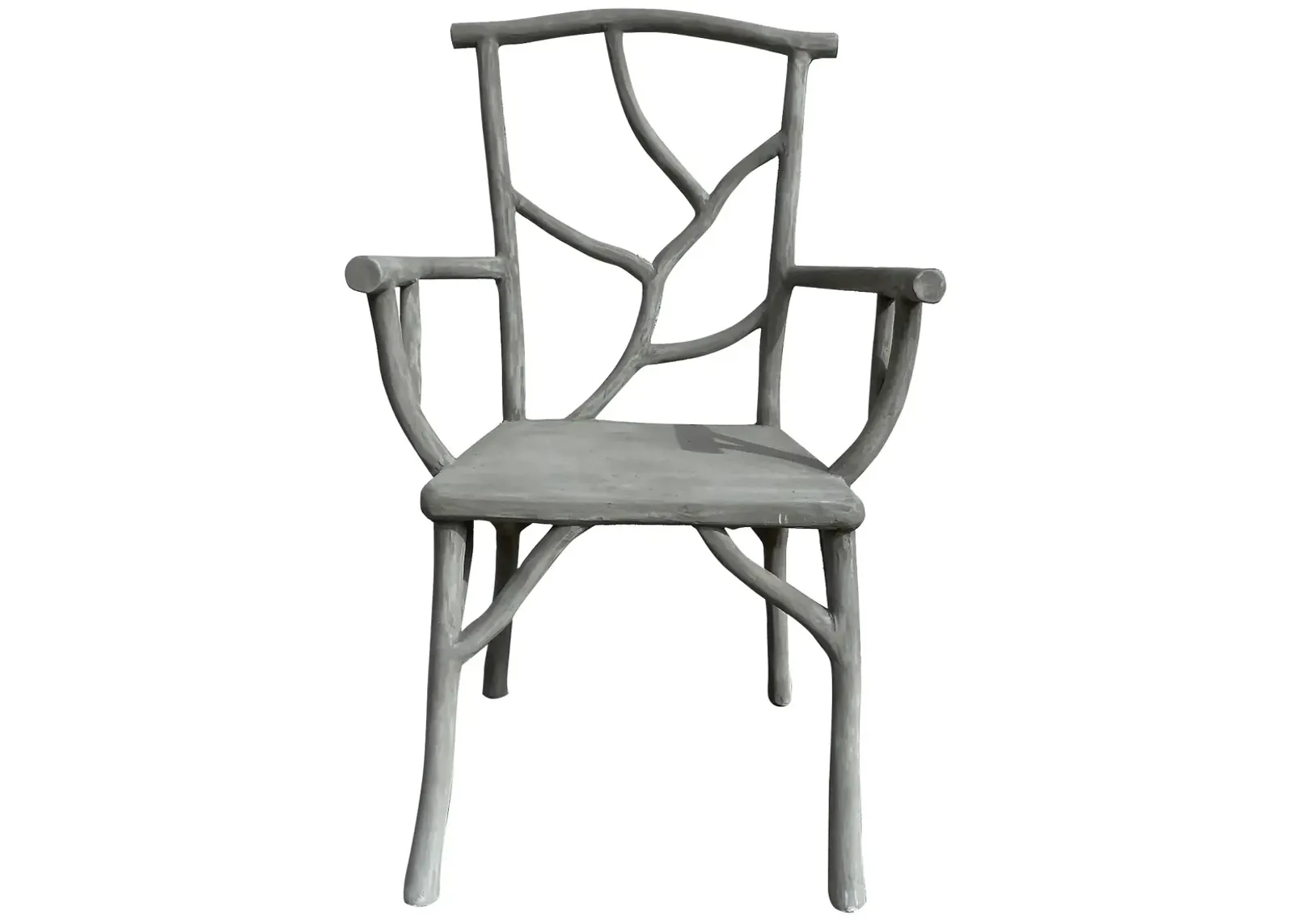 Faux Bois Armchair - Vermilion Designs - gray