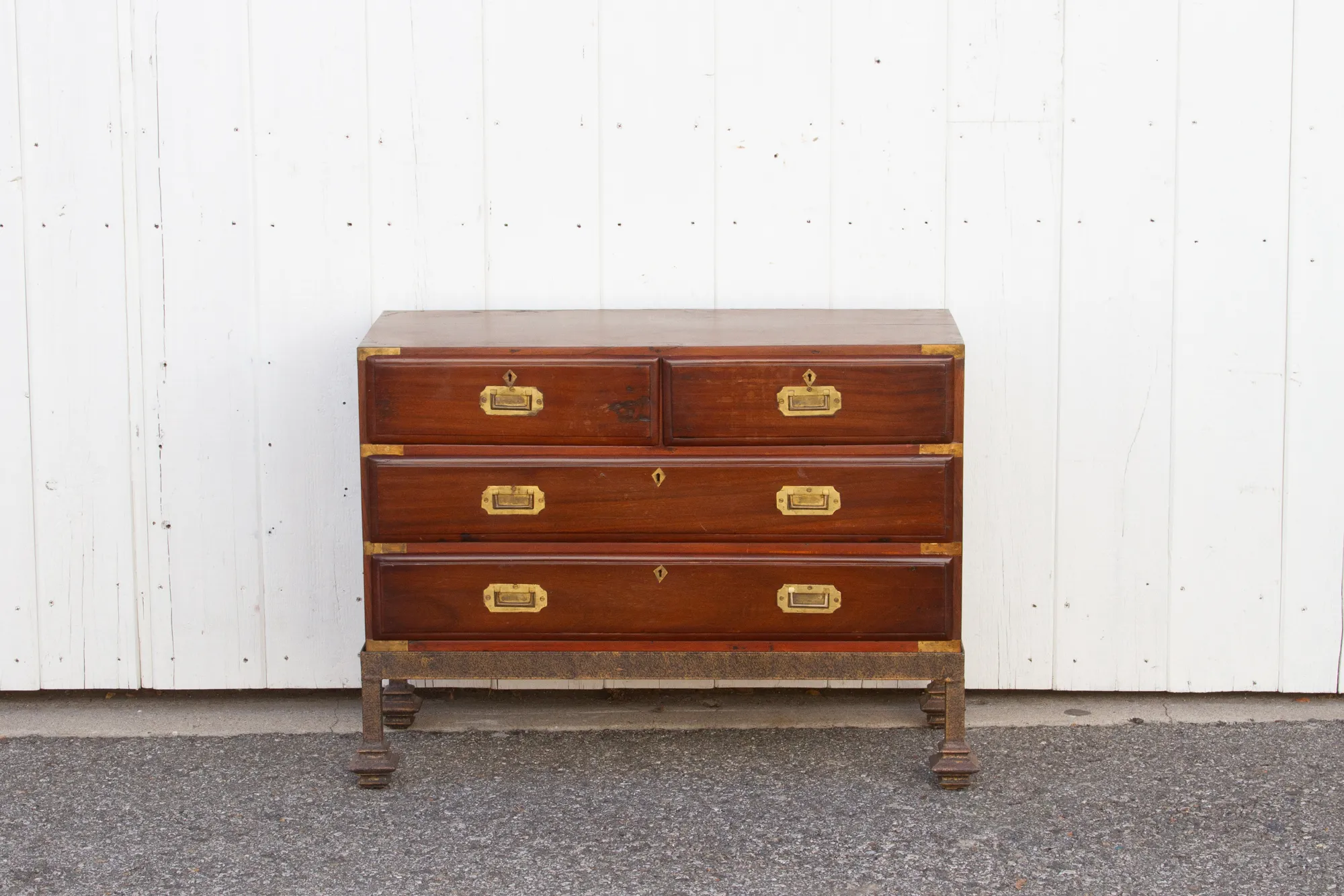 19th C. English Mahogany Campaign Chest - de-cor - Brown