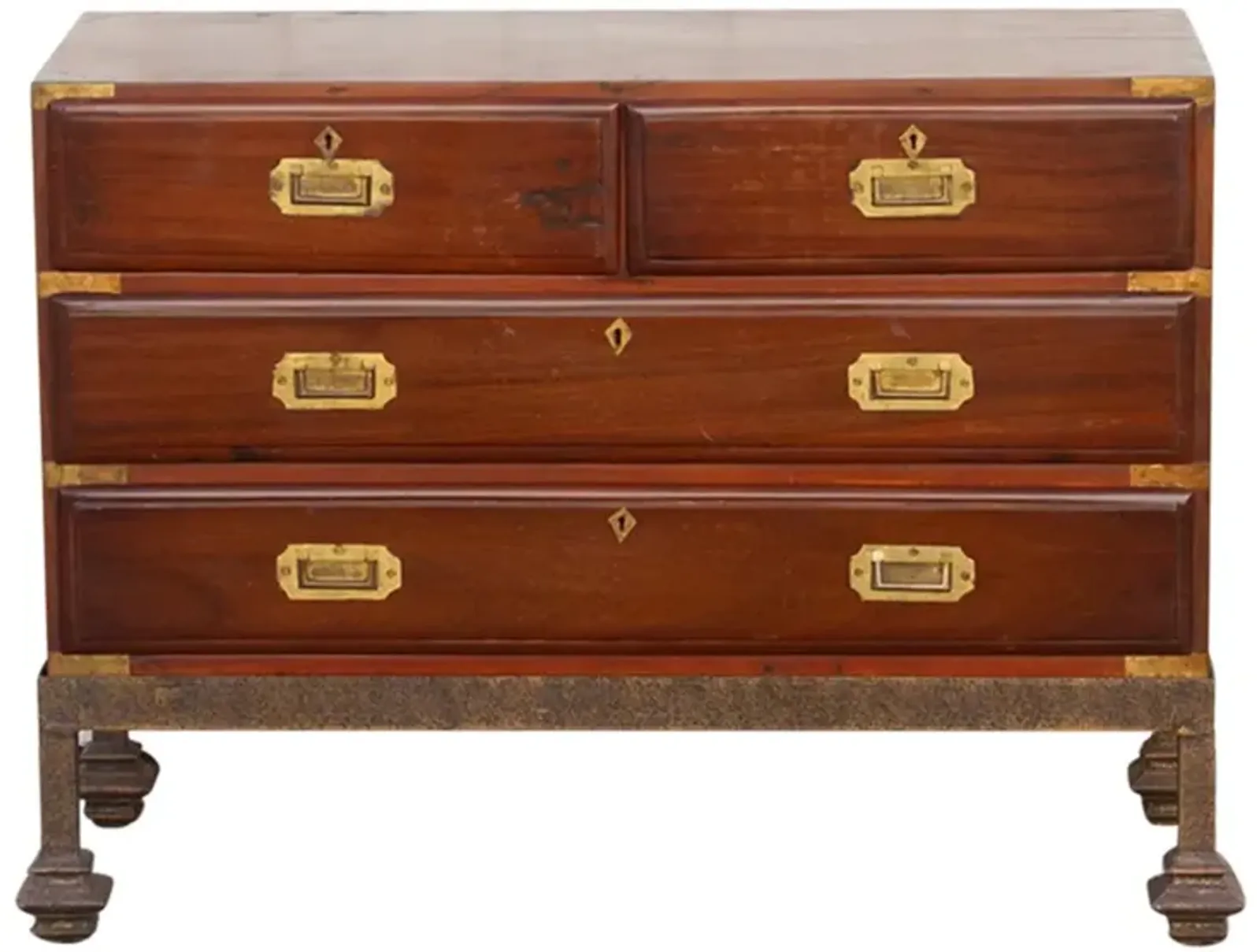 19th C. English Mahogany Campaign Chest - de-cor - Brown