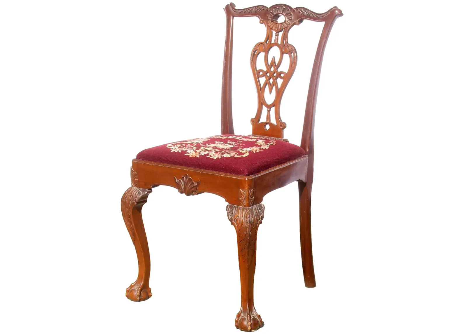 Antique Chippendale Ball & Claw Chair - Chez Vous - Brown