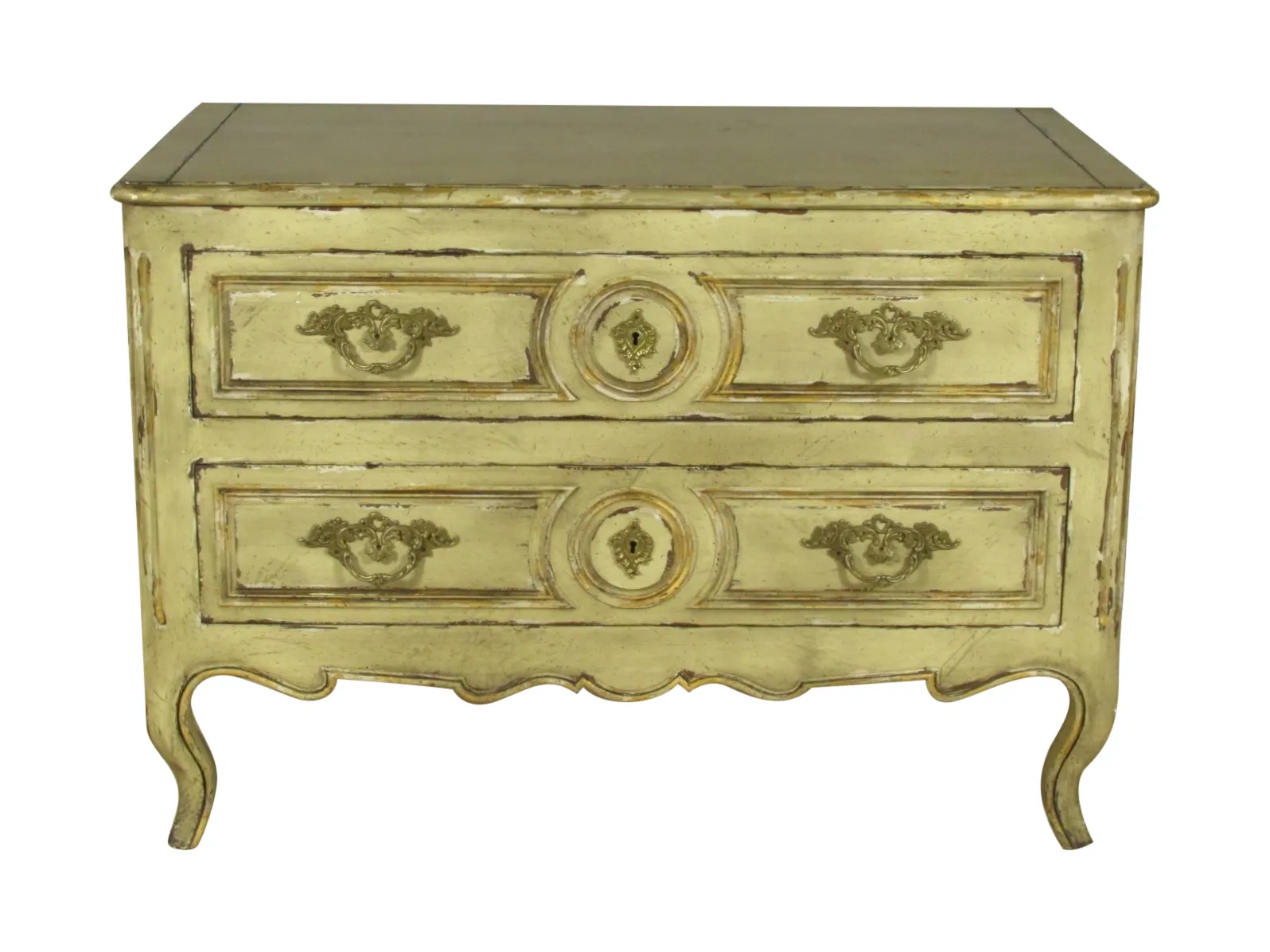 Louis XV-Style Chest by J. Widdicomb - The Barn at 17 Antiques - Green