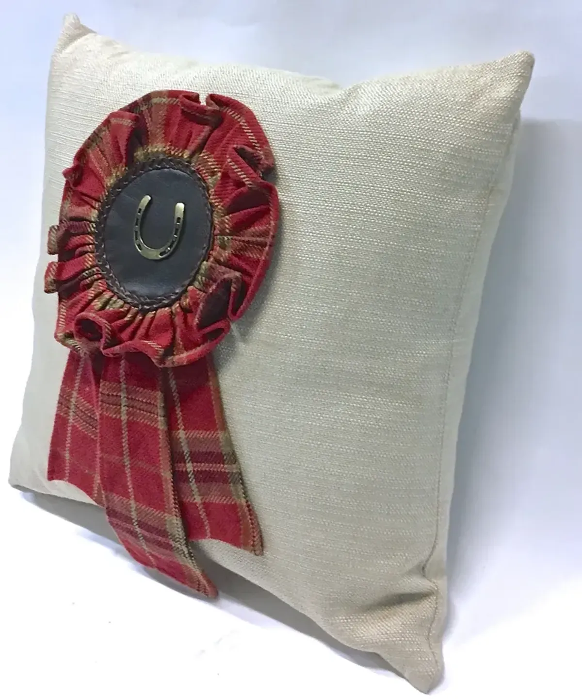 Equestrian Ribbon Style Pillow - Vermilion Designs