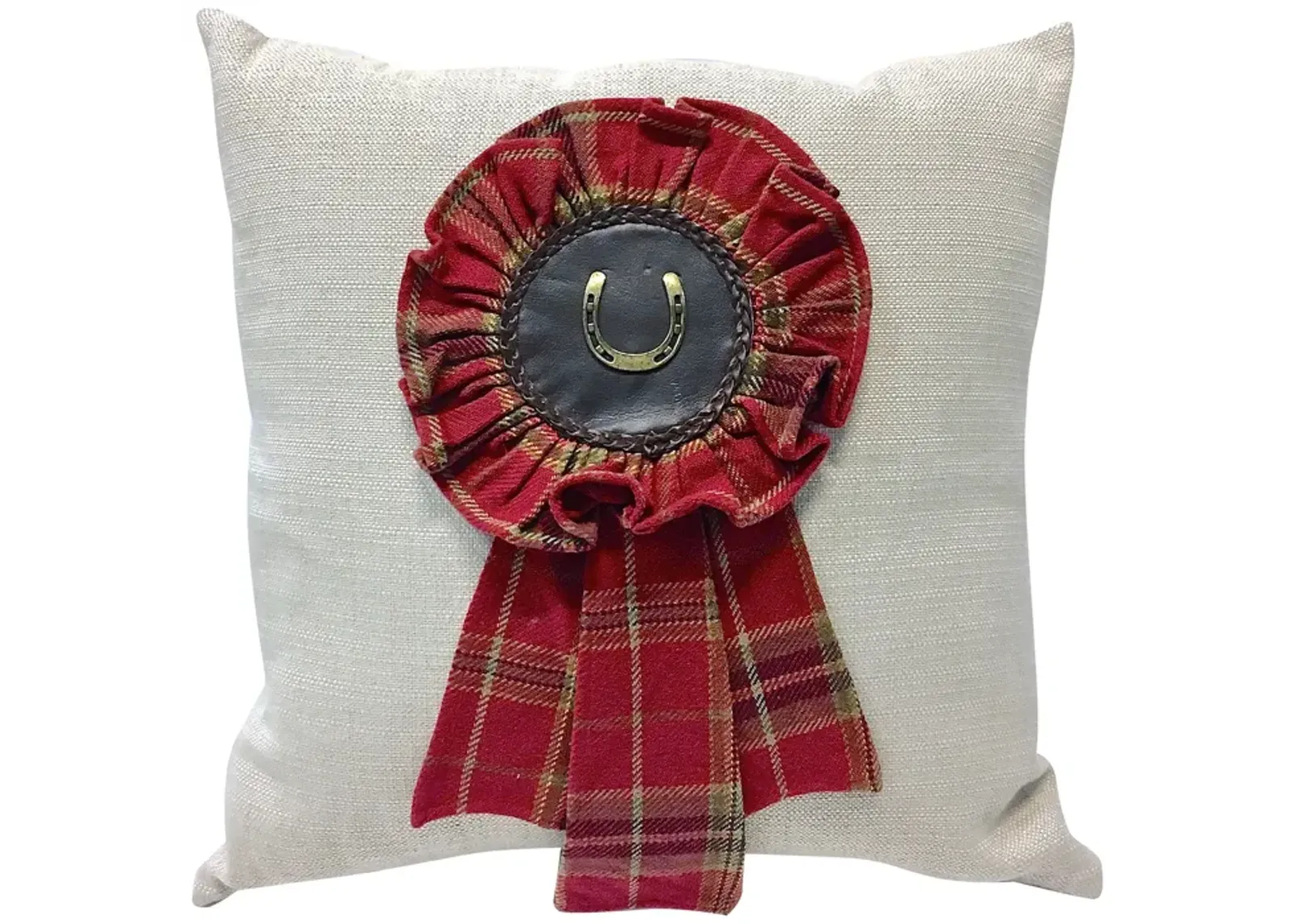 Equestrian Ribbon Style Pillow - Vermilion Designs