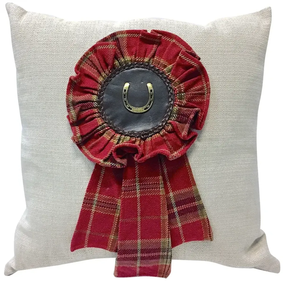 Equestrian Ribbon Style Pillow - Vermilion Designs