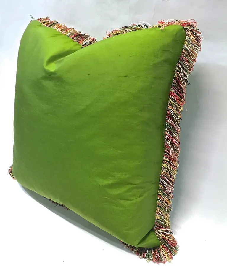 Custom Pillows W/Colored Fringe - PR - Vermilion Designs