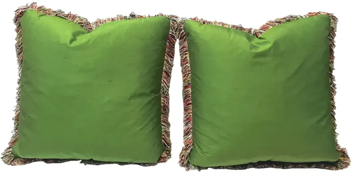 Custom Pillows W/Colored Fringe - PR - Vermilion Designs