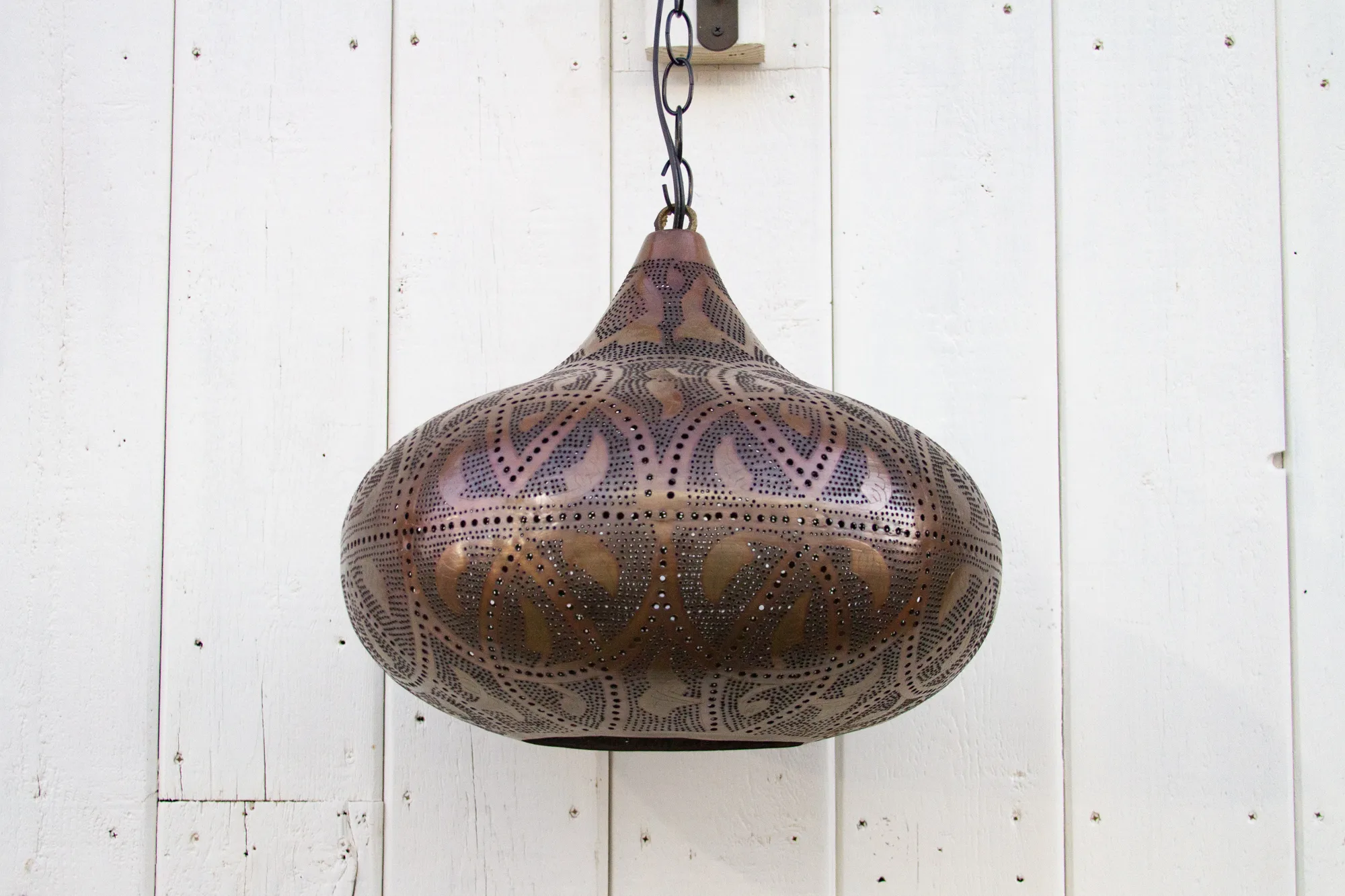 Diae Moorish Sphere Pendant Lantern - de-cor - Brown