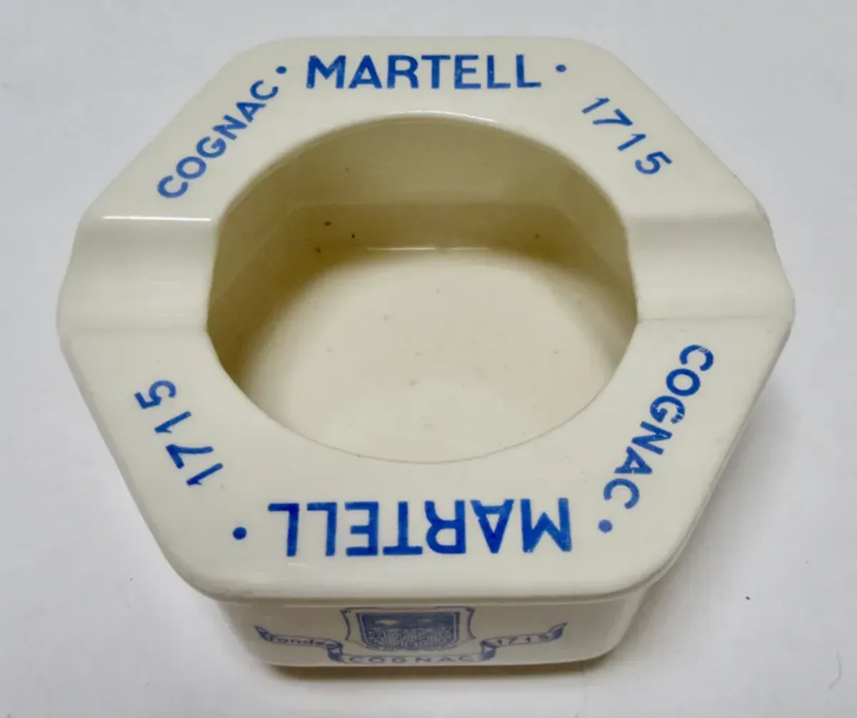 Martell Cognac Ashtray - The Emporium Ltd. - Blue