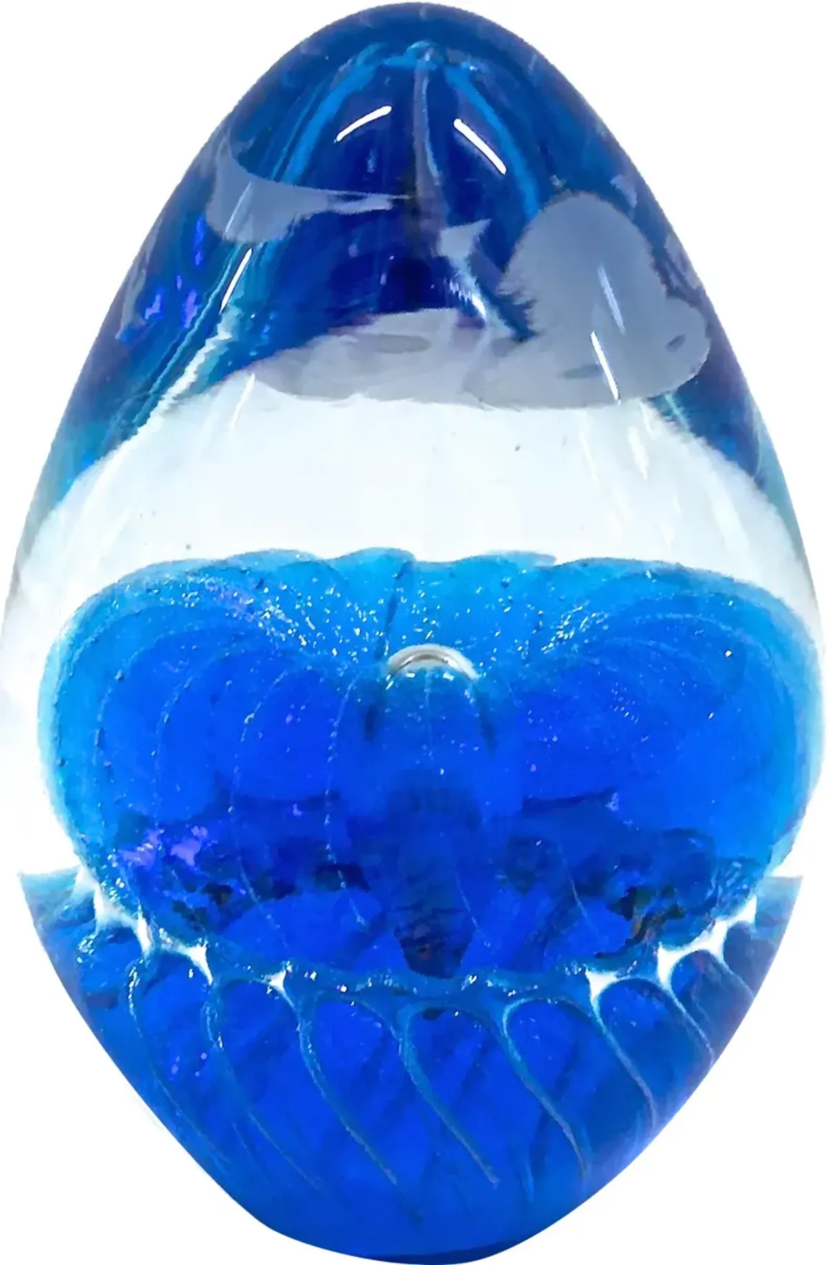 Sea Urchin Bubble Glass Sculpture - Vermilion Designs - Blue