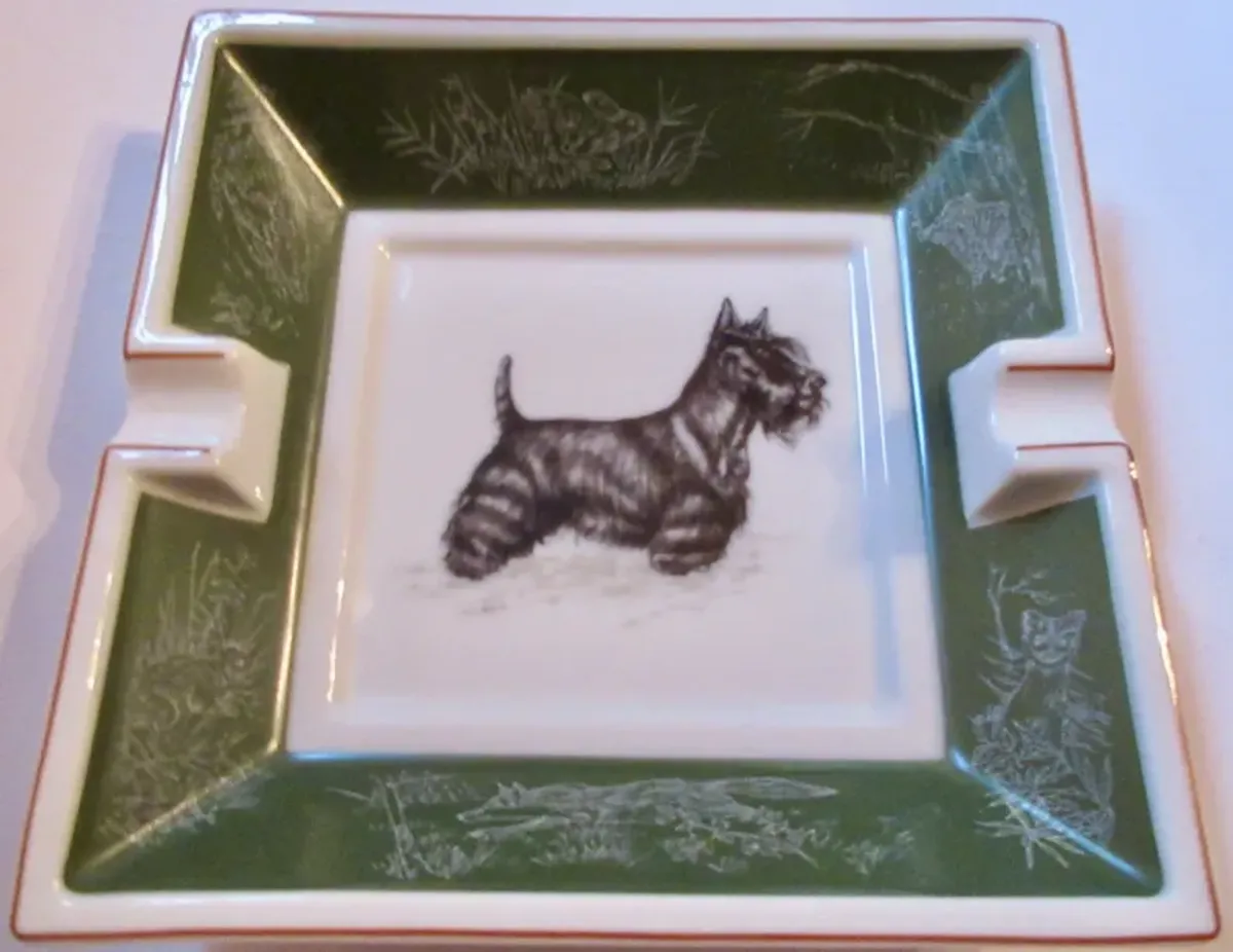 Hermes Scottish Terrier Cigar Ashtray - The Emporium Ltd. - Green