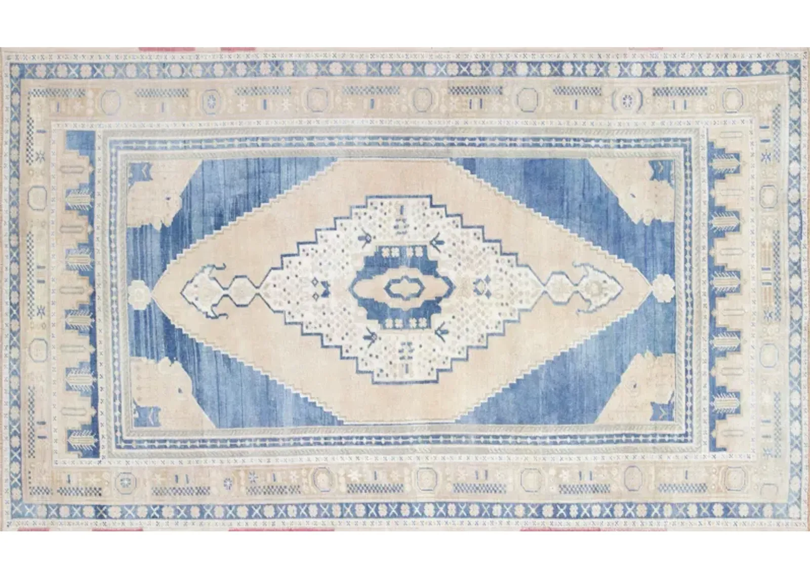 Turkish Oushak Rug- 5' x 8'4" - Nalbandian - Blue - Blue