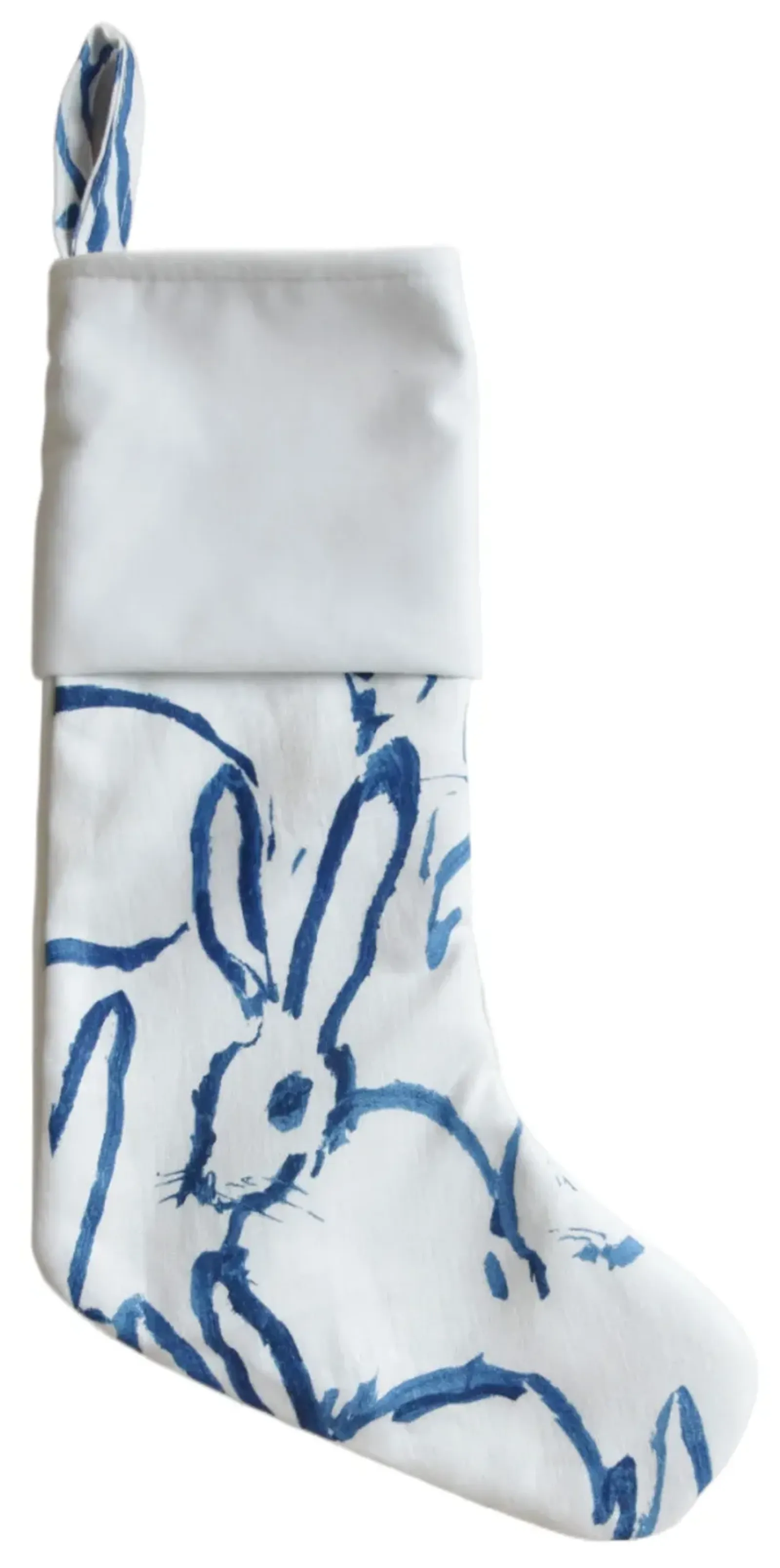 Hunt Slonem Bunny Christmas Stocking - Blue