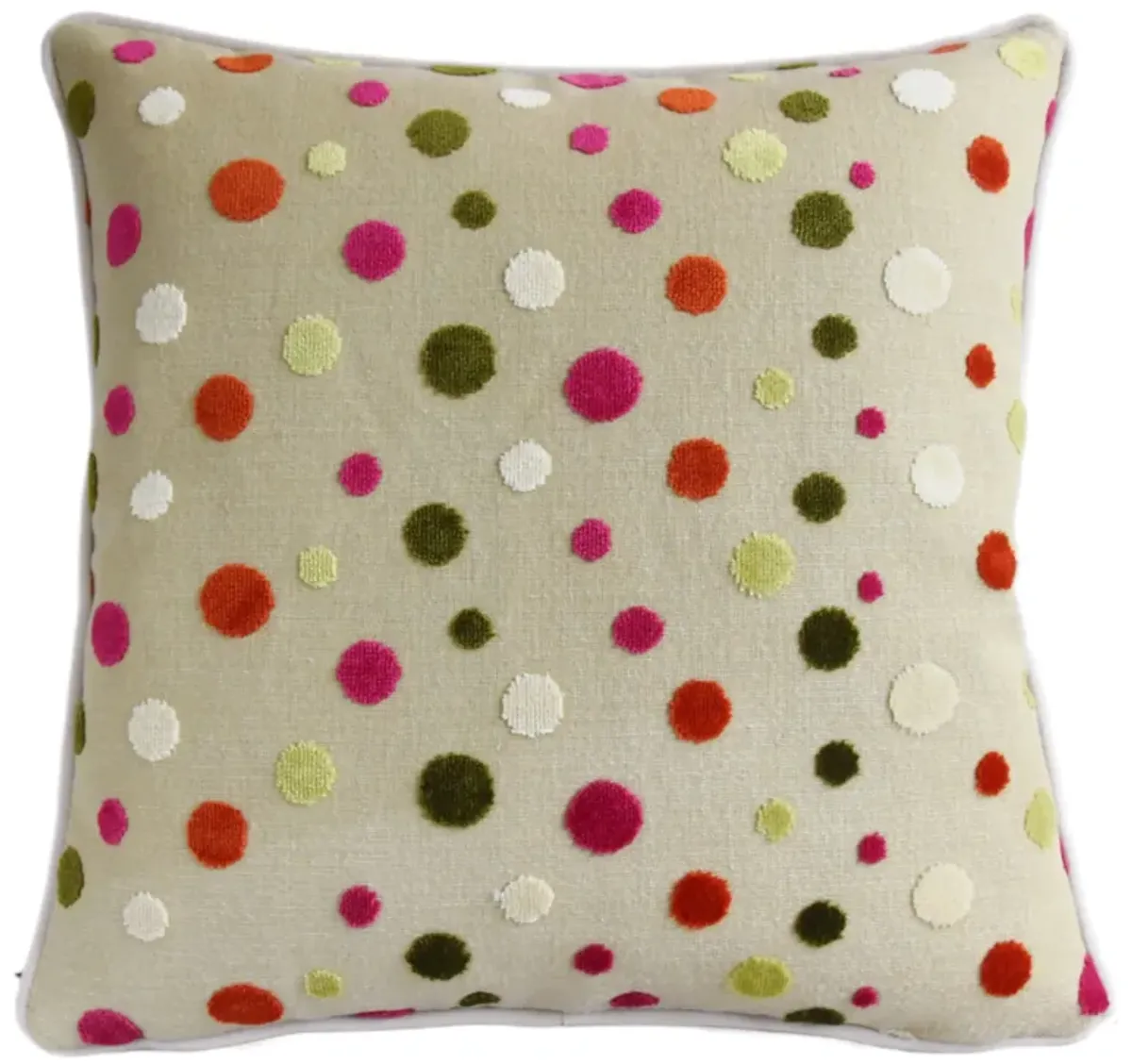 Designer Colorful Velvet Circle Pillow