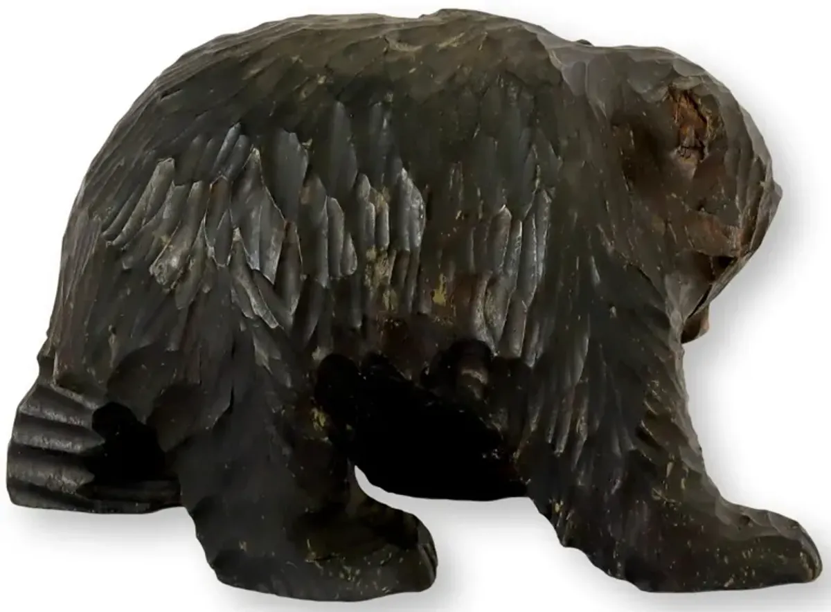 Japanese Hand-Carved Bear - Rose Victoria - Brown