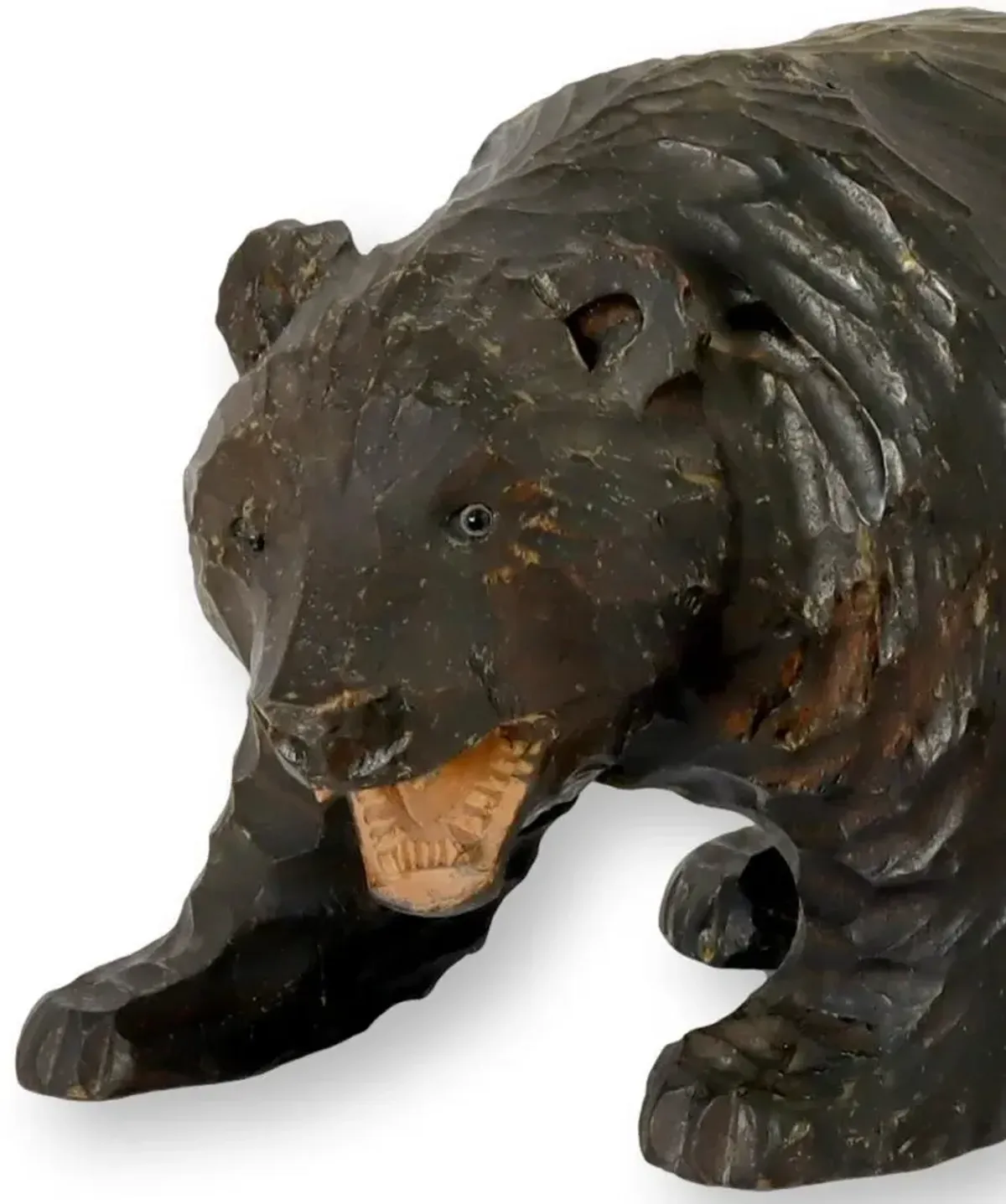 Japanese Hand-Carved Bear - Rose Victoria - Brown