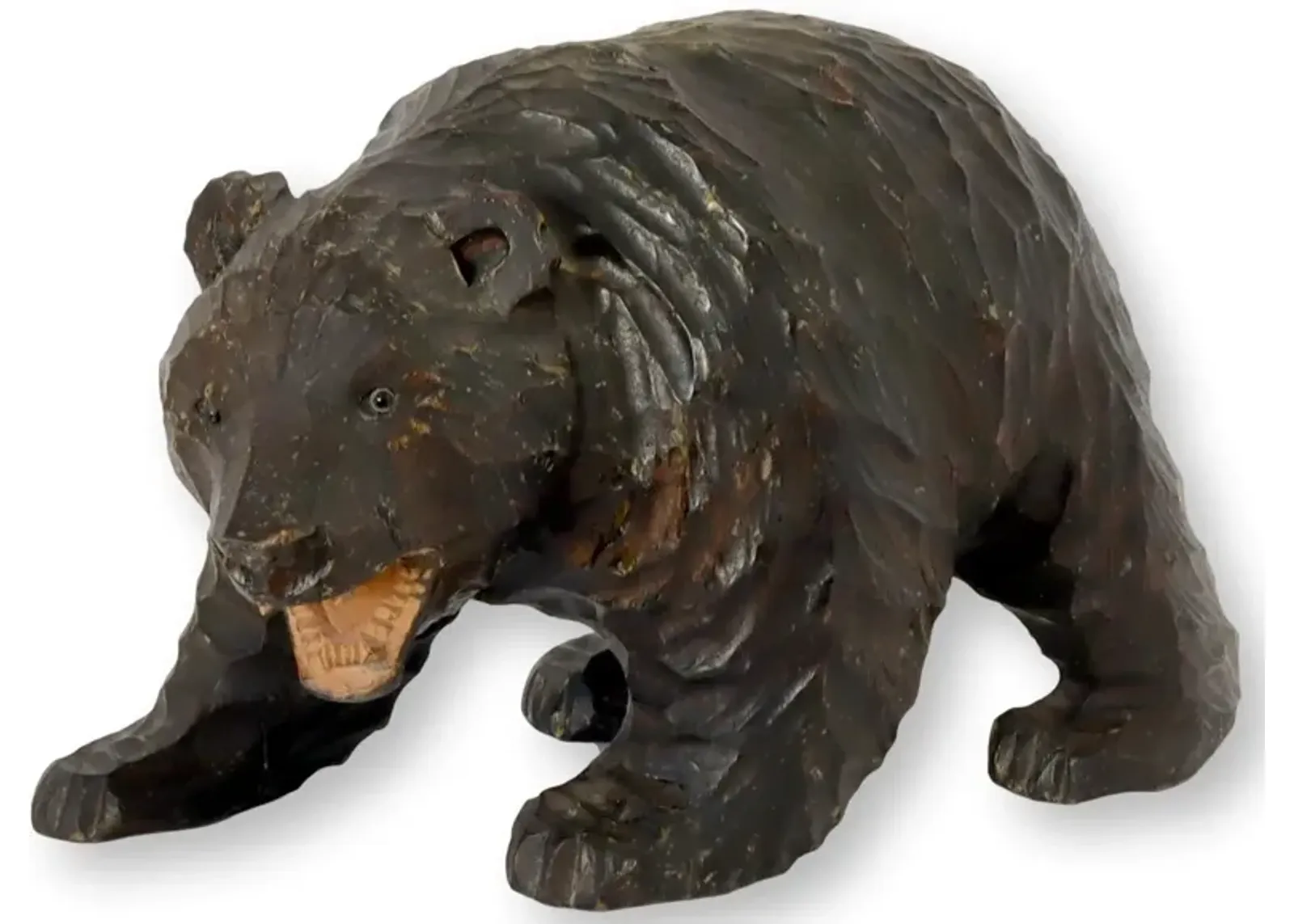 Japanese Hand-Carved Bear - Rose Victoria - Brown