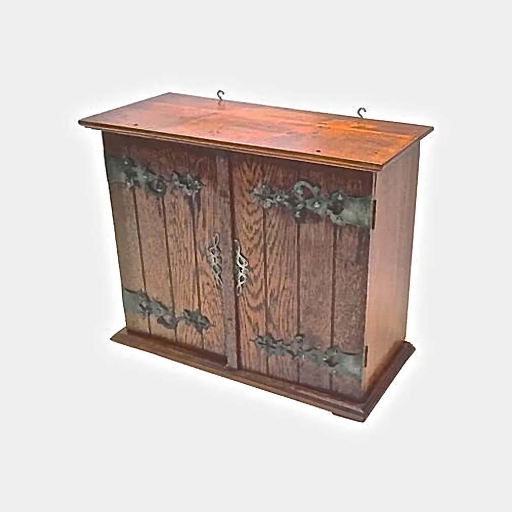 Antique Wall Cabinet - Vermilion Designs - Handcrafted - Brown