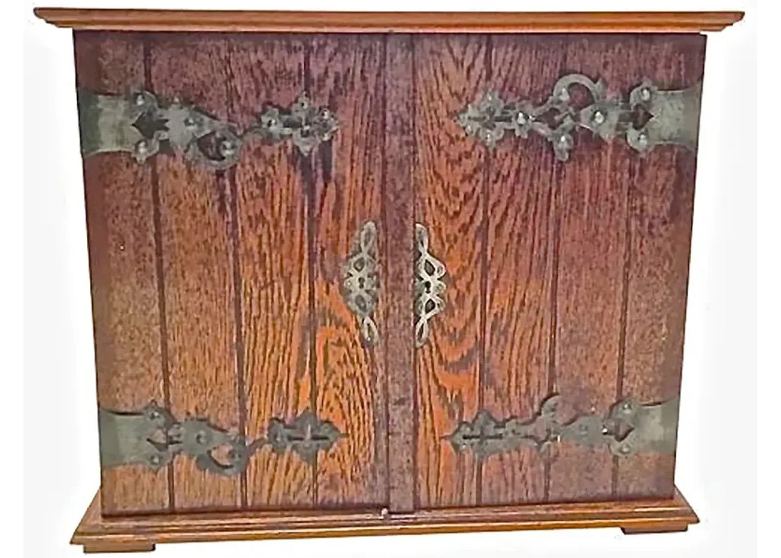 Antique Wall Cabinet - Vermilion Designs - Handcrafted - Brown