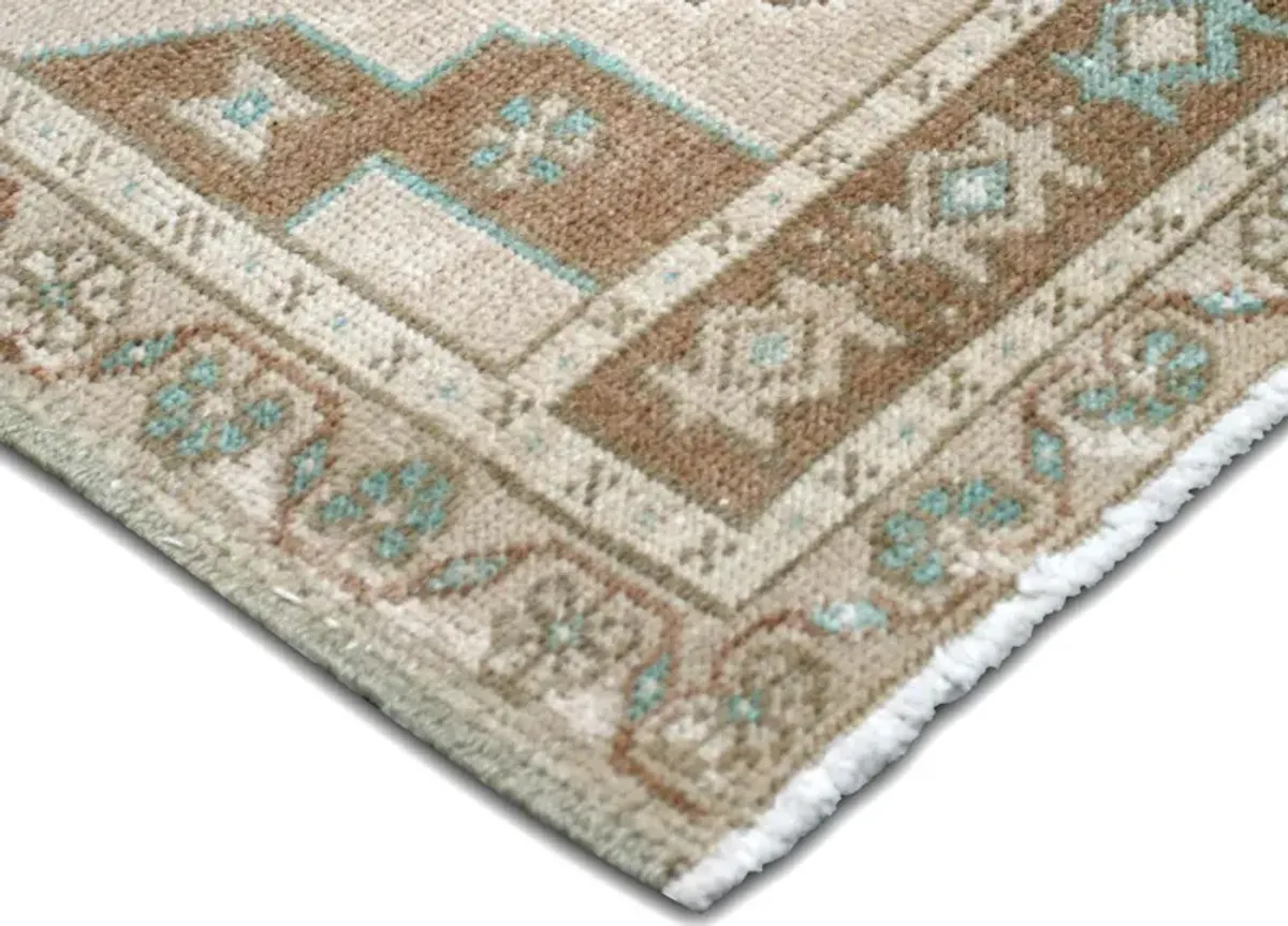 Turkish Oushak Yastic - 1'8" x 3'8" - Nalbandian - Beige