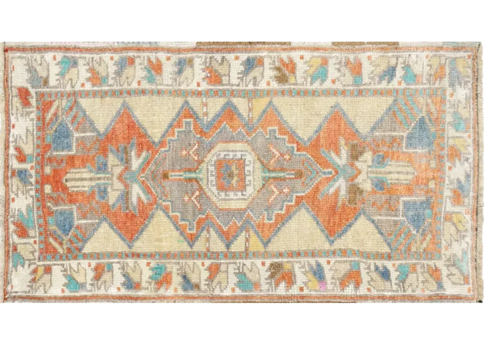 Turkish Oushak Yastic - 1'8" x 3' - Nalbandian - Beige