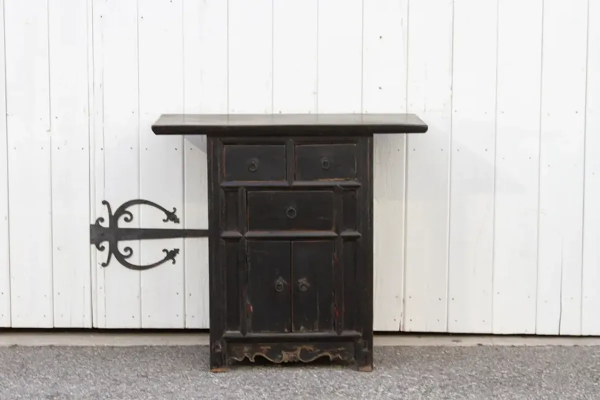 Antique Chinese Qing Style Money Dresser - de-cor - Black