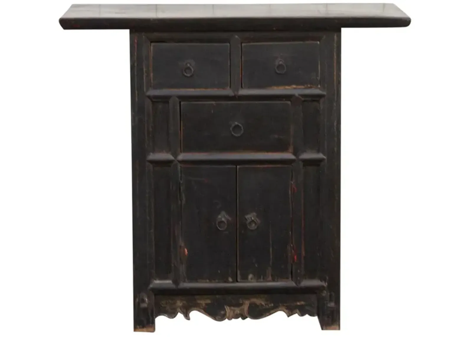 Antique Chinese Qing Style Money Dresser - de-cor - Black