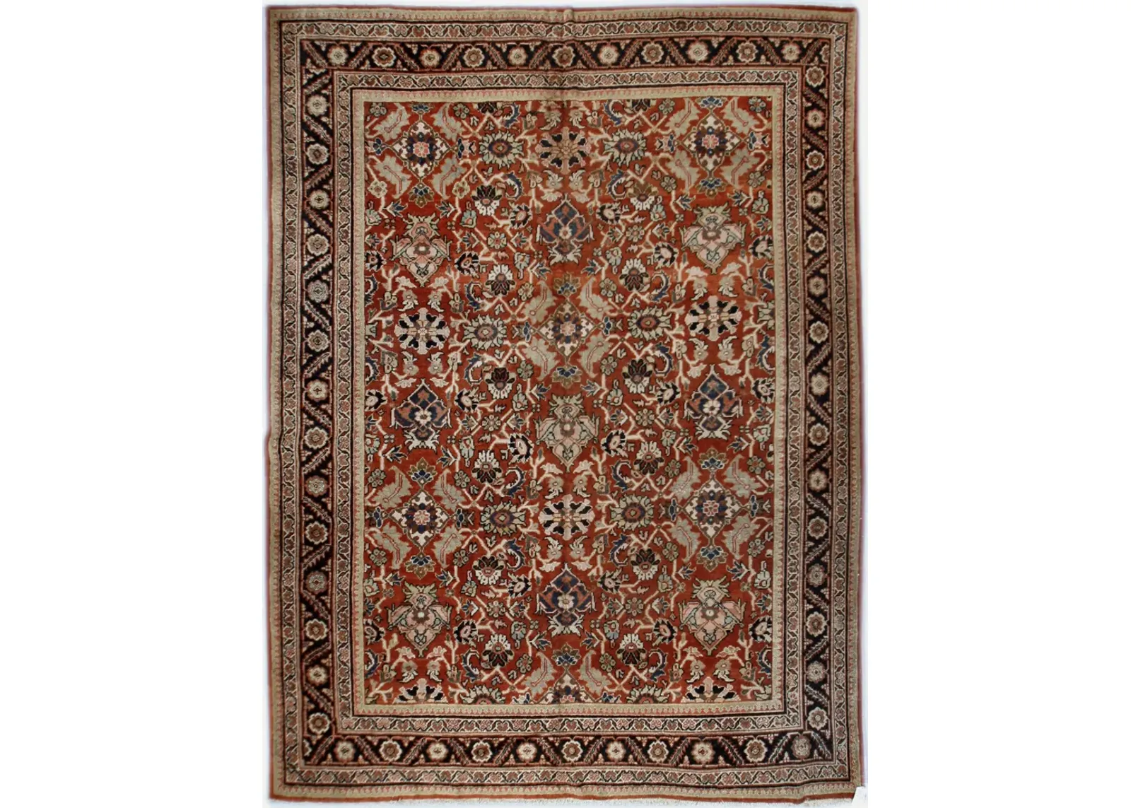 Persian Mahal Rug 8'11 X 11'8 - Red - Red