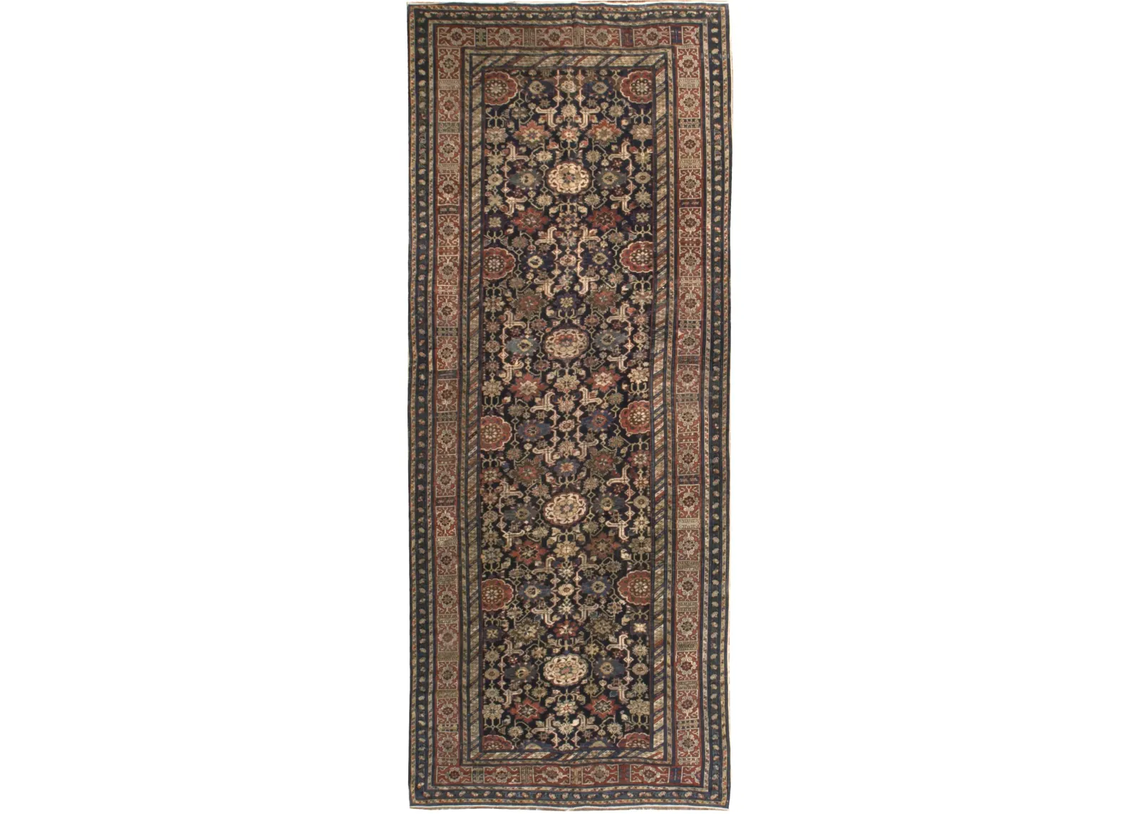 Caucasian Kuba Shirvan 4'11 X 12'11 - Blue