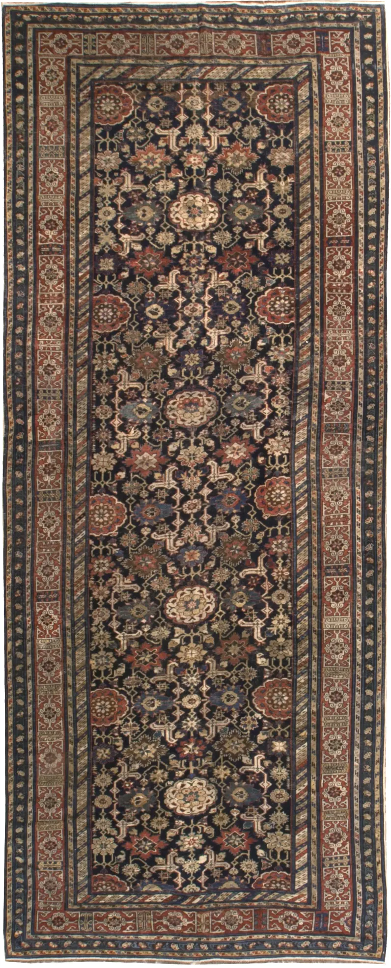 Caucasian Kuba Shirvan 4'11 X 12'11 - Blue