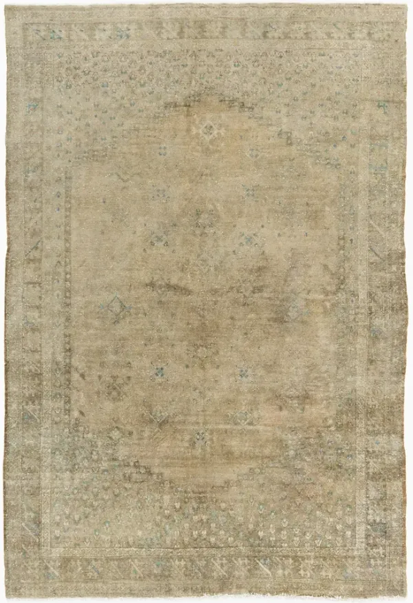 Turkish Oushak Area Rug 5'9 X 9'1 - Gold - Gold