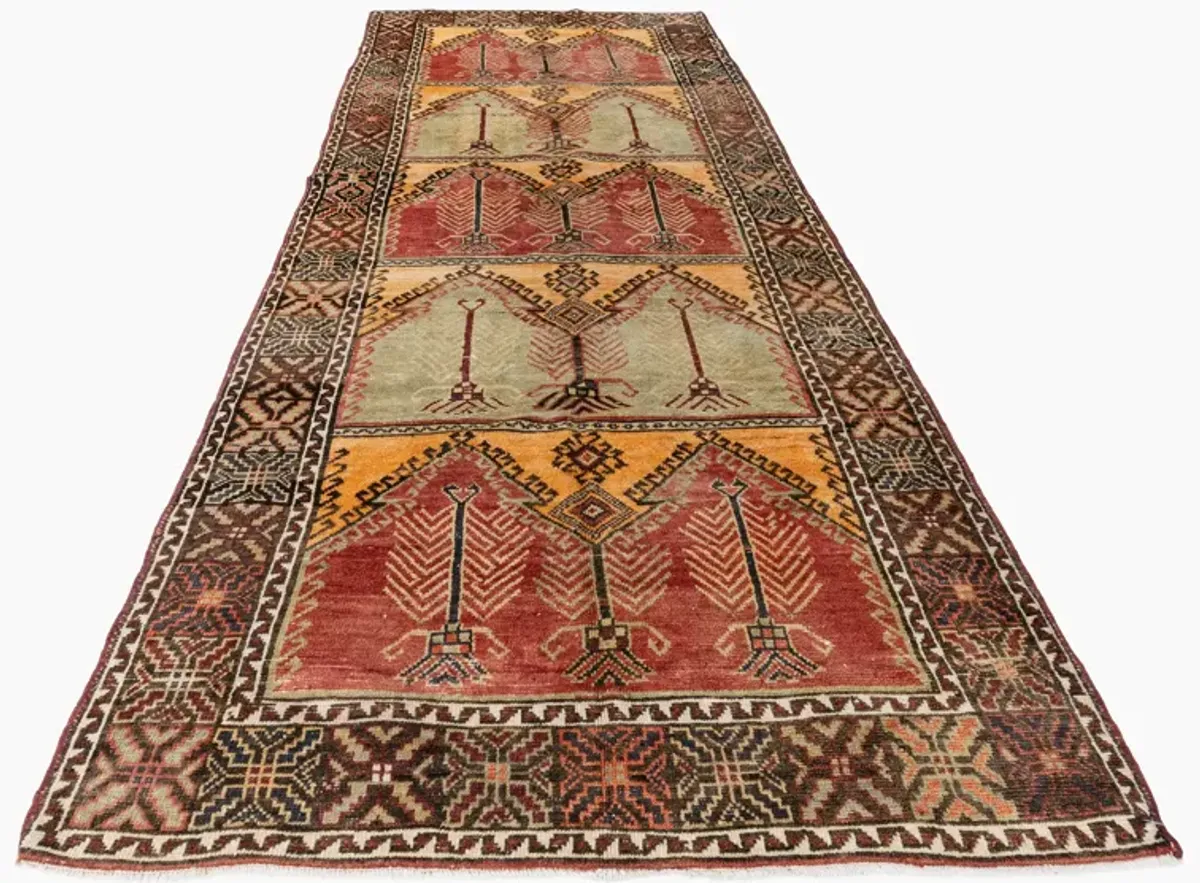 Turkish Oushak Rug 4'9 X 12'8 - Orange - Orange