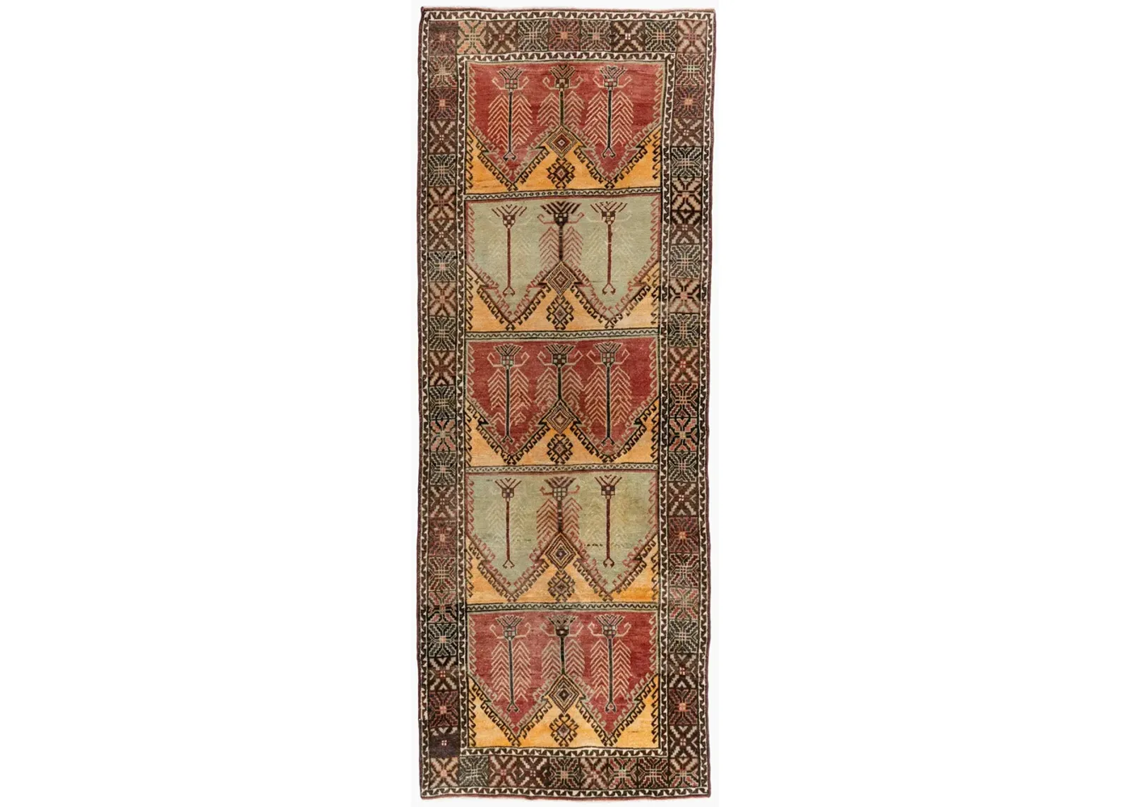 Turkish Oushak Rug 4'9 X 12'8 - Orange - Orange