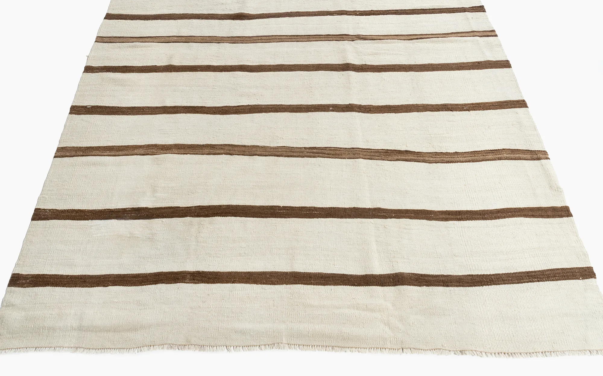 Ivory Turkish Kilim Runner 4'11 X 13'8 - Brown