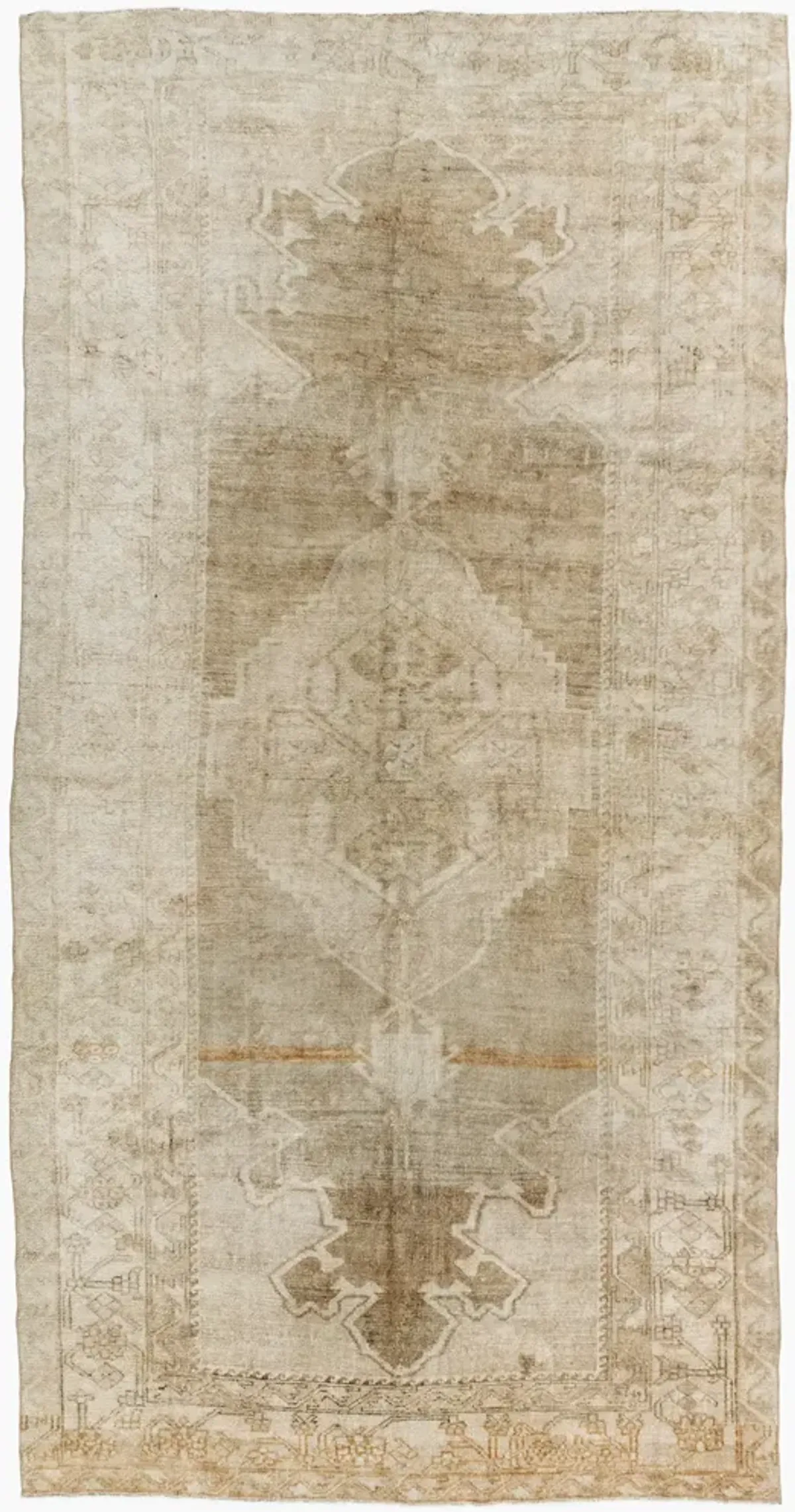 Turkish Kars Rug 6'7 X 12'5 - Beige - Beige