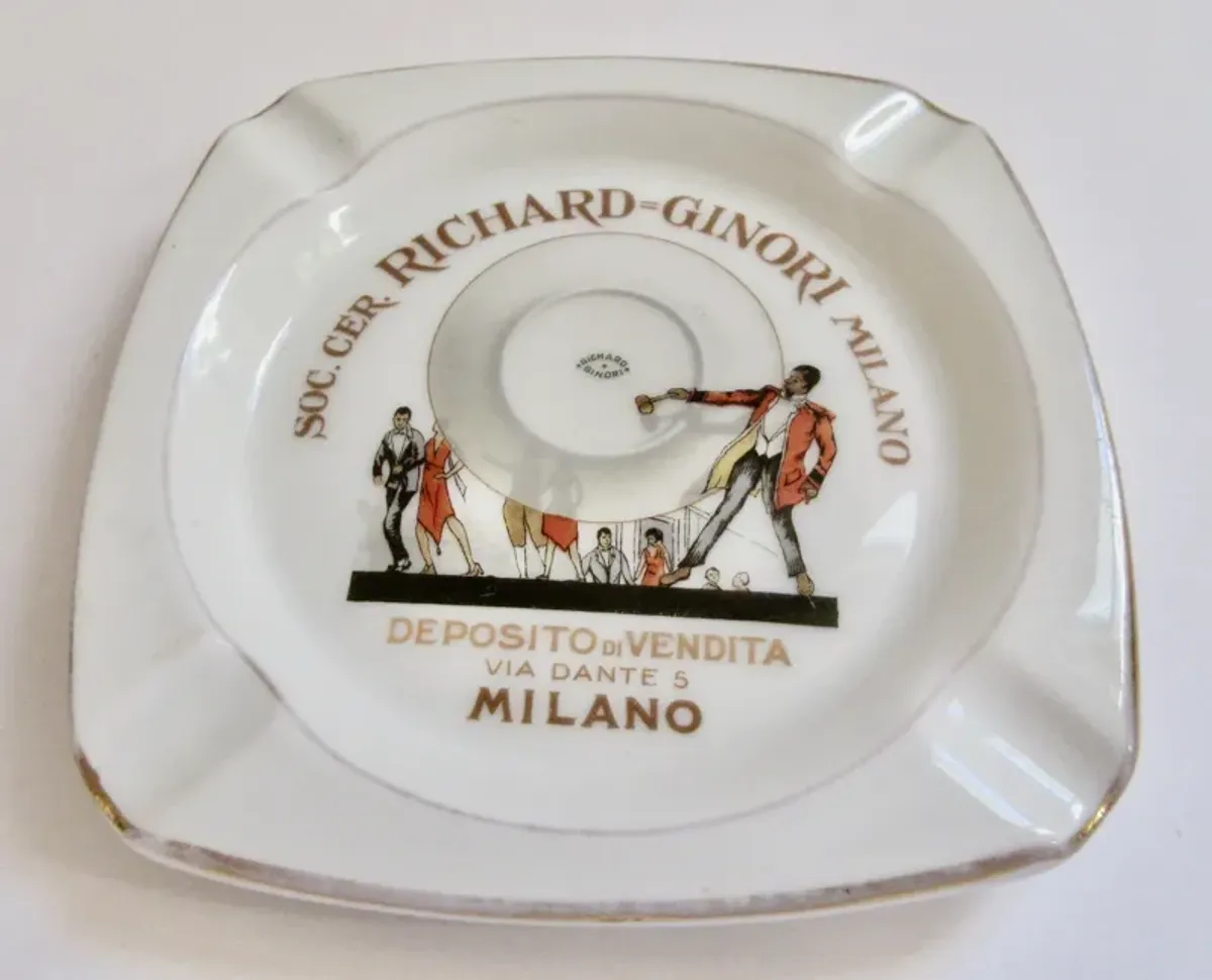 Gio Ponti-Era Ginori Advertising Ashtray - The Emporium Ltd. - Gold