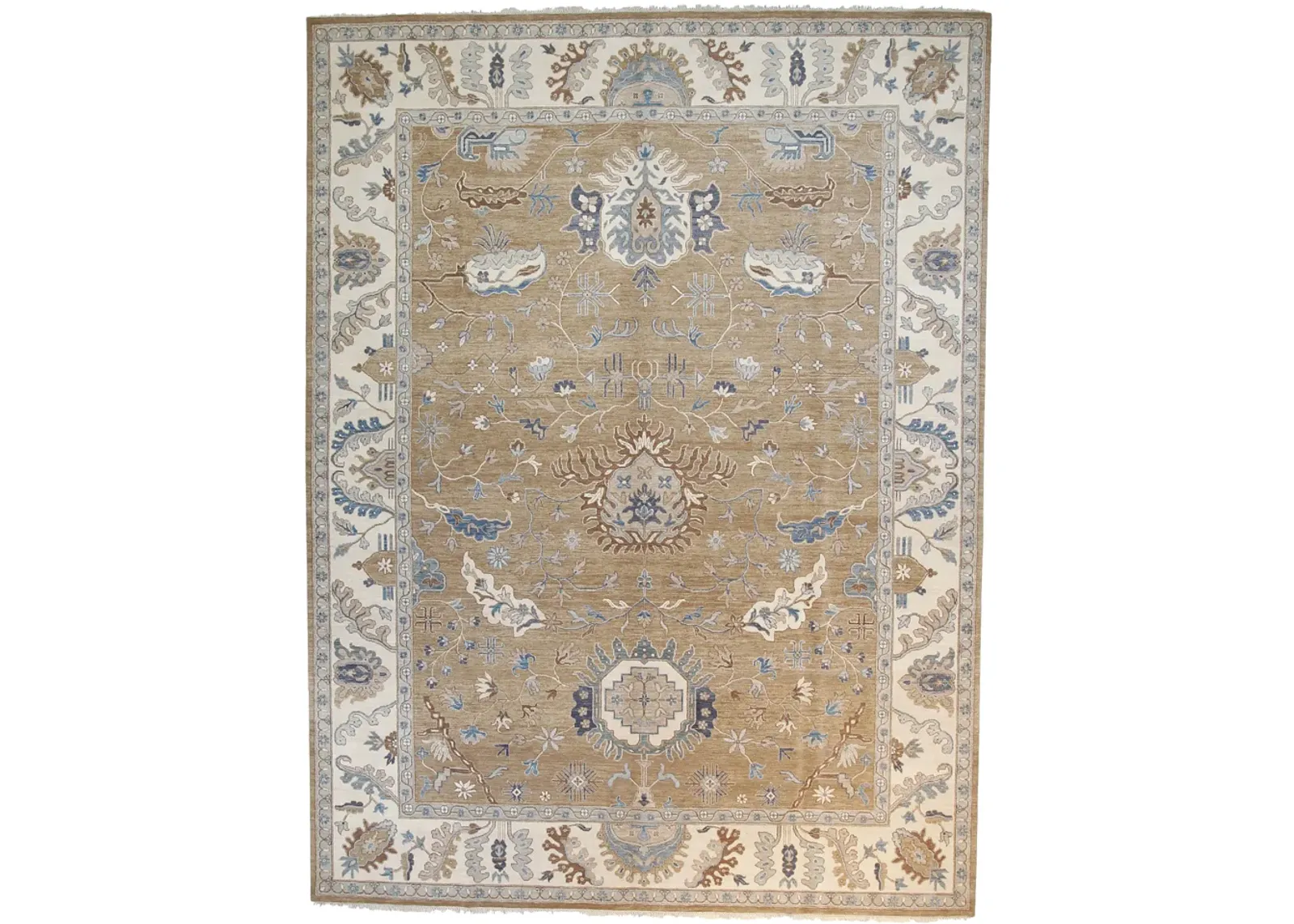 9" x 12" Oushak Rug - Beige/Ivory - F.J. Kashanian - Beige