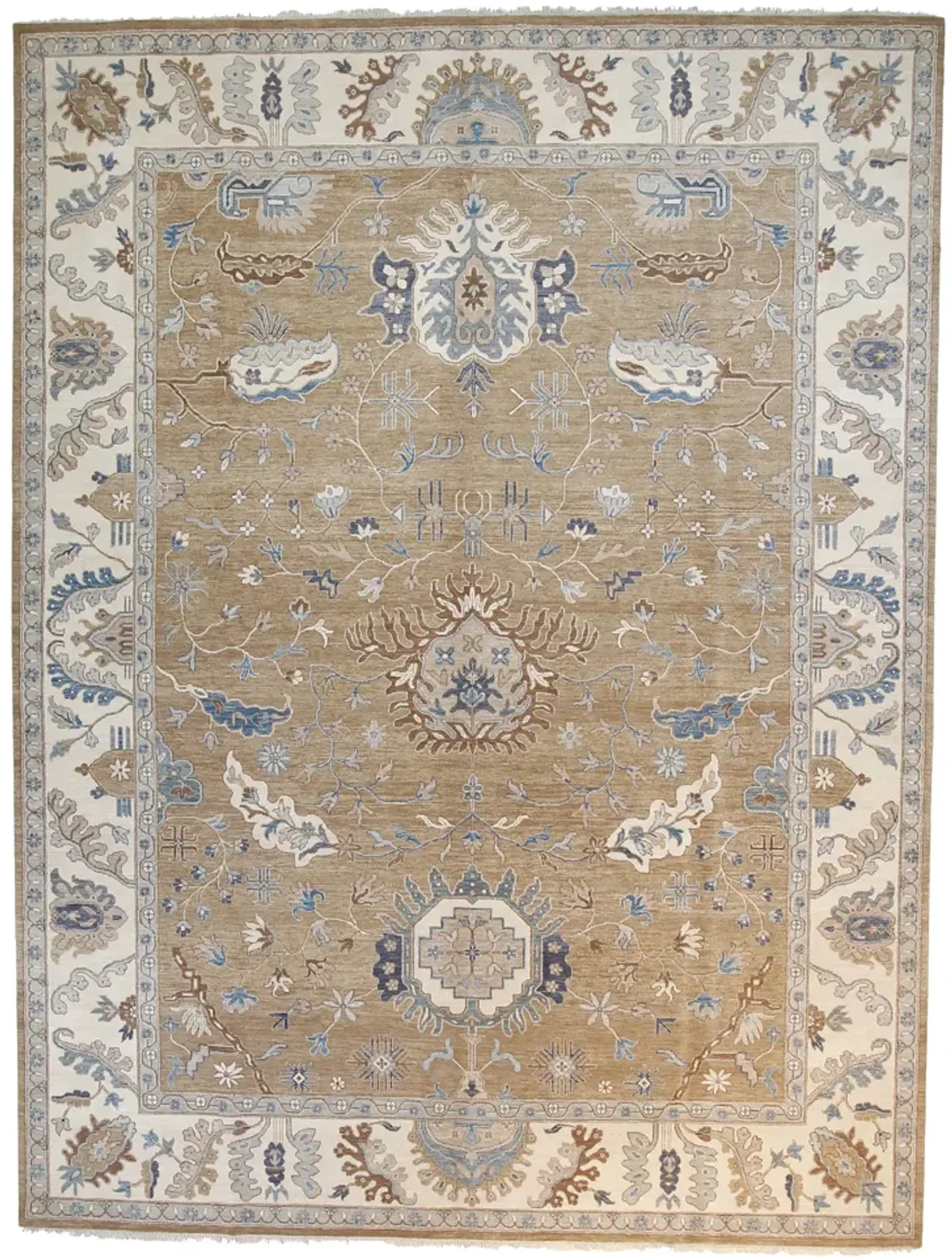 9" x 12" Oushak Rug - Beige/Ivory - F.J. Kashanian - Beige