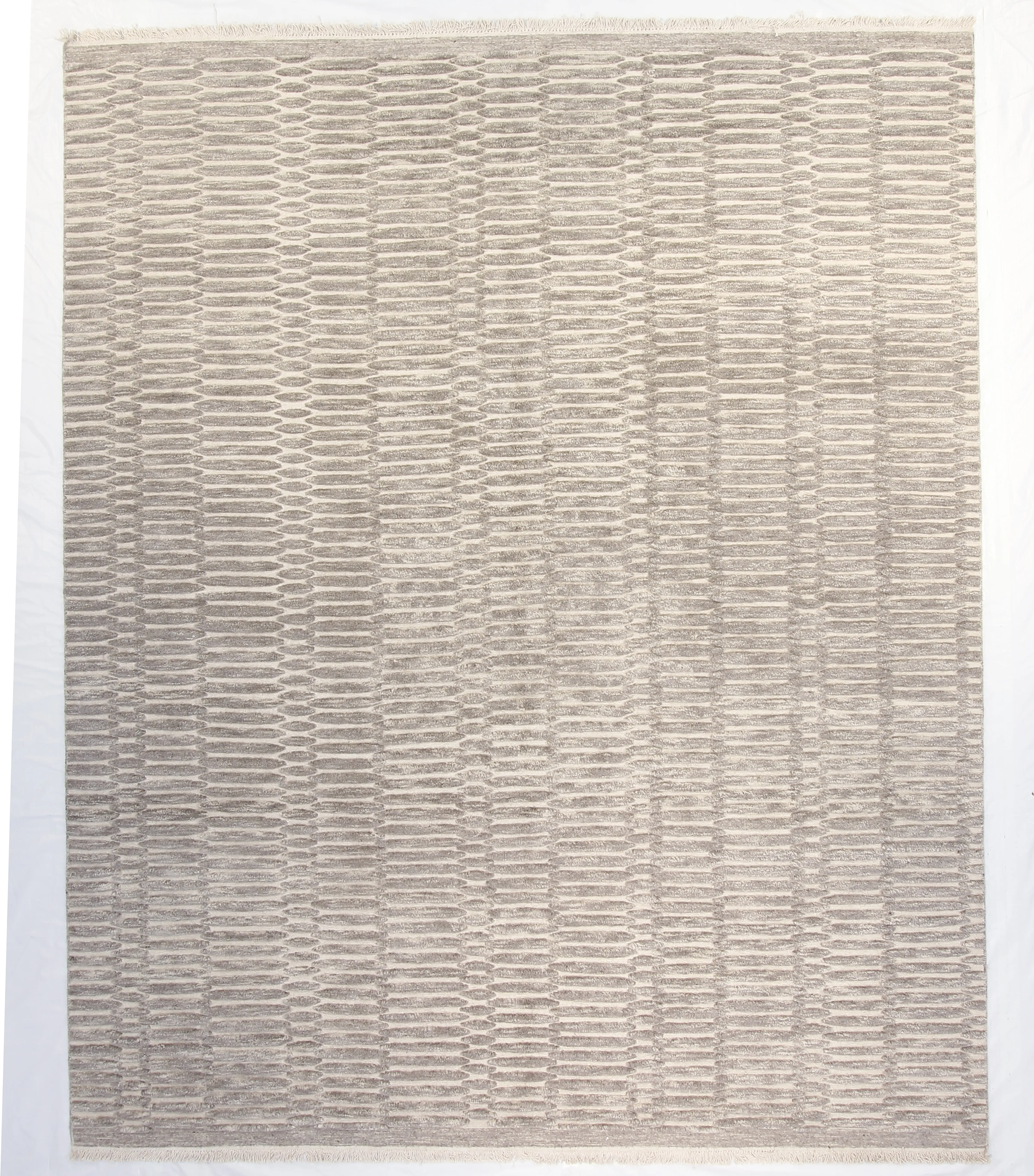 12" x 15" Soho Rug - Ivory/Gray - F.J. Kashanian - Gray