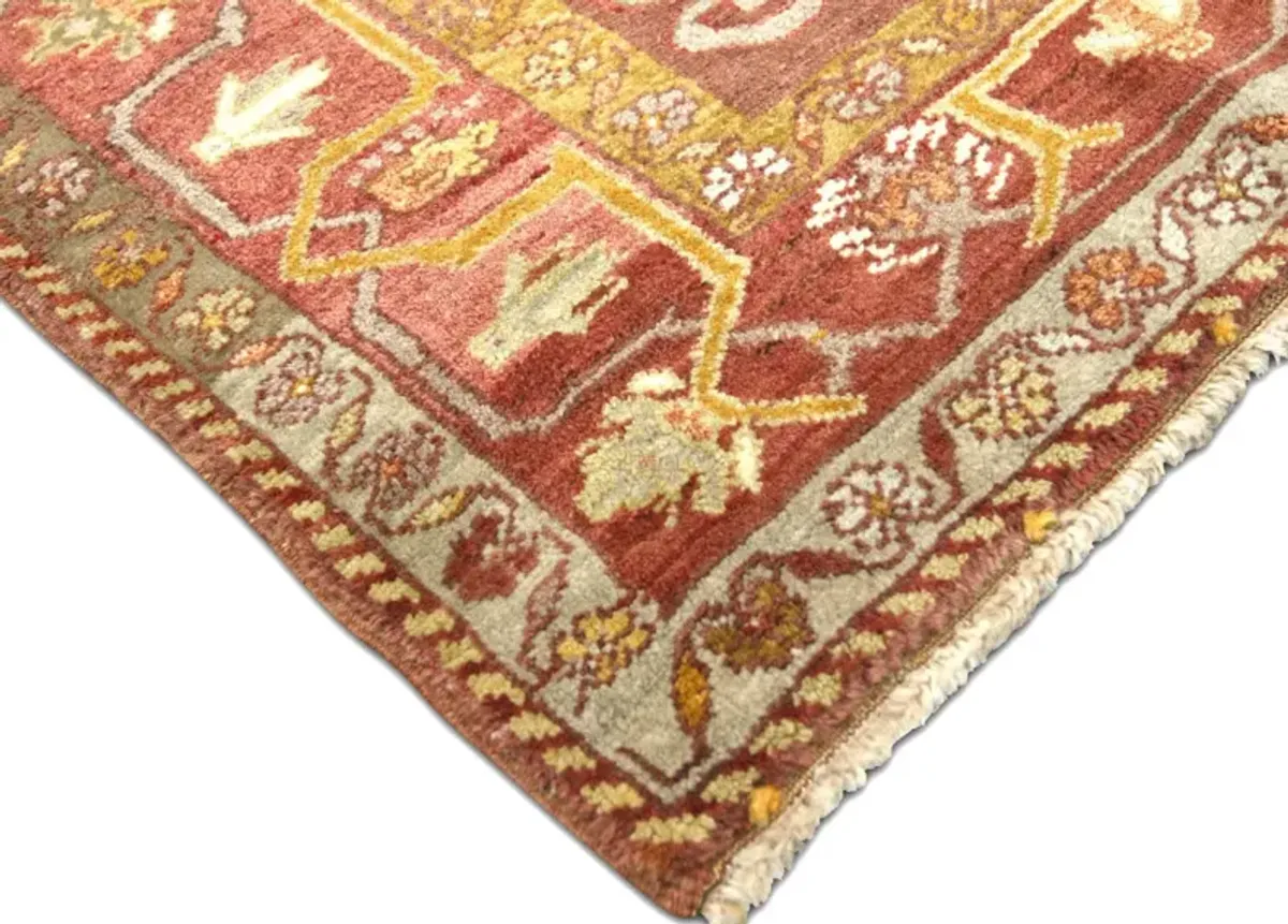 1960s Turkish Oushak Rug - 4'4"x6'4" - Nalbandian - Orange - Orange