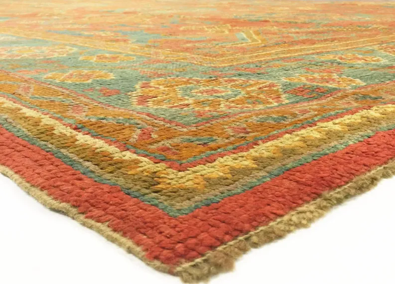 1920s Turkish Oushak Rug - 8'4"x12'9" - Nalbandian - Orange - Orange