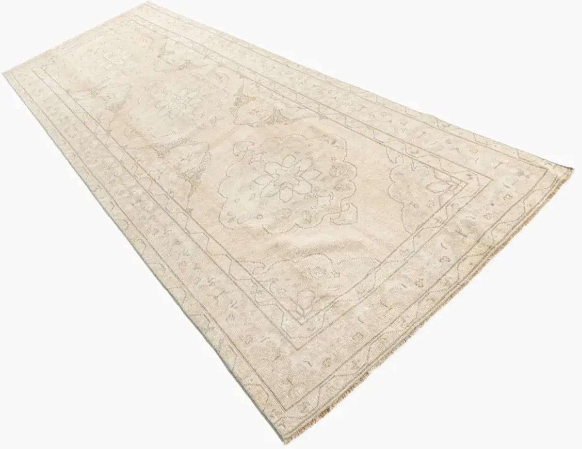 Turkish Oushak Runner 4'4 X 11'8 - Beige