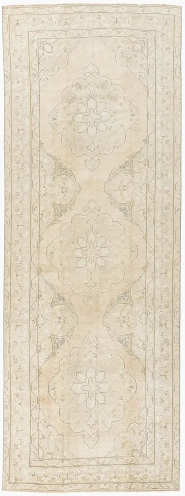 Turkish Oushak Runner 4'4 X 11'8 - Beige