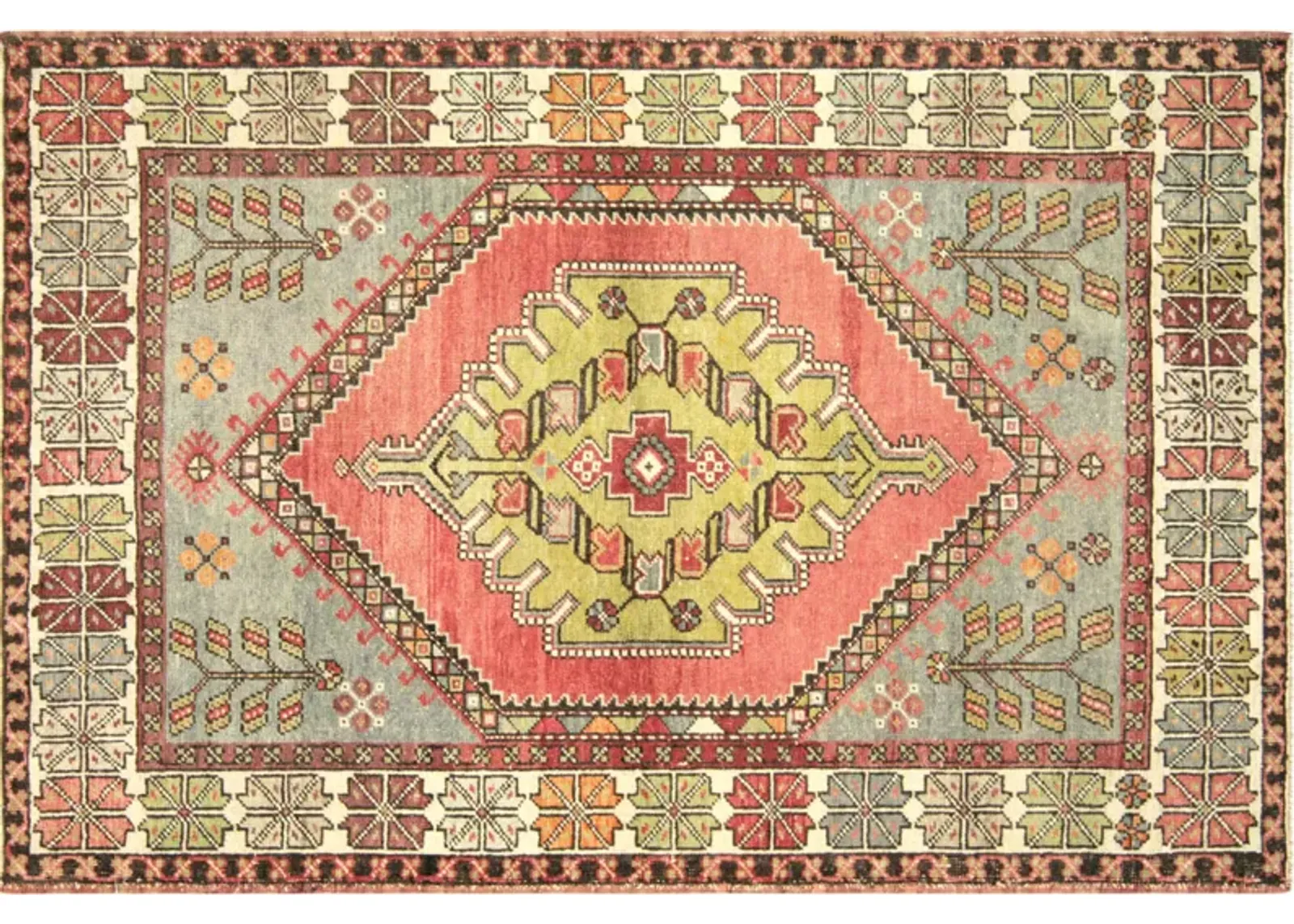 Turkish Oushak Rug - 3'9"x5'9" - Nalbandian - Orange - Orange