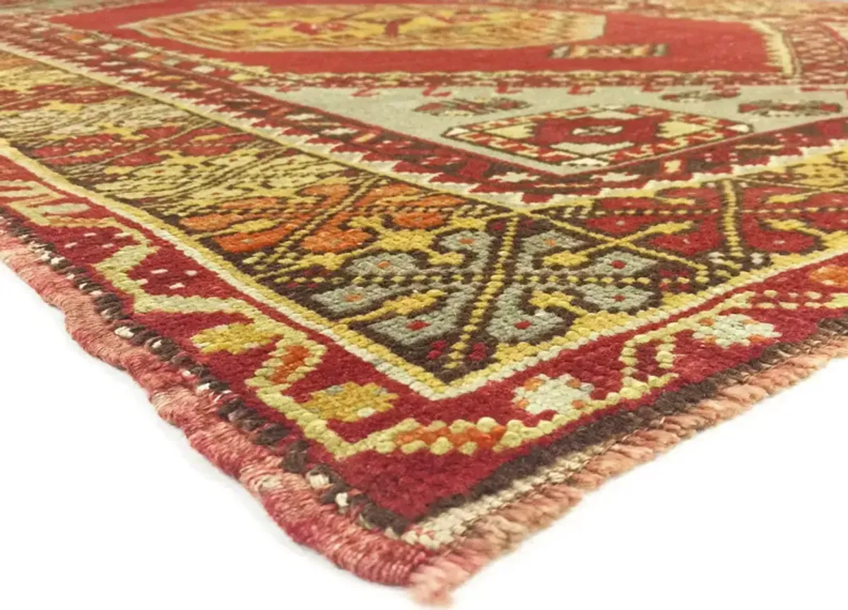 1960s Turkish Oushak Rug - 3'9"x5'9" - Nalbandian - Orange - Orange