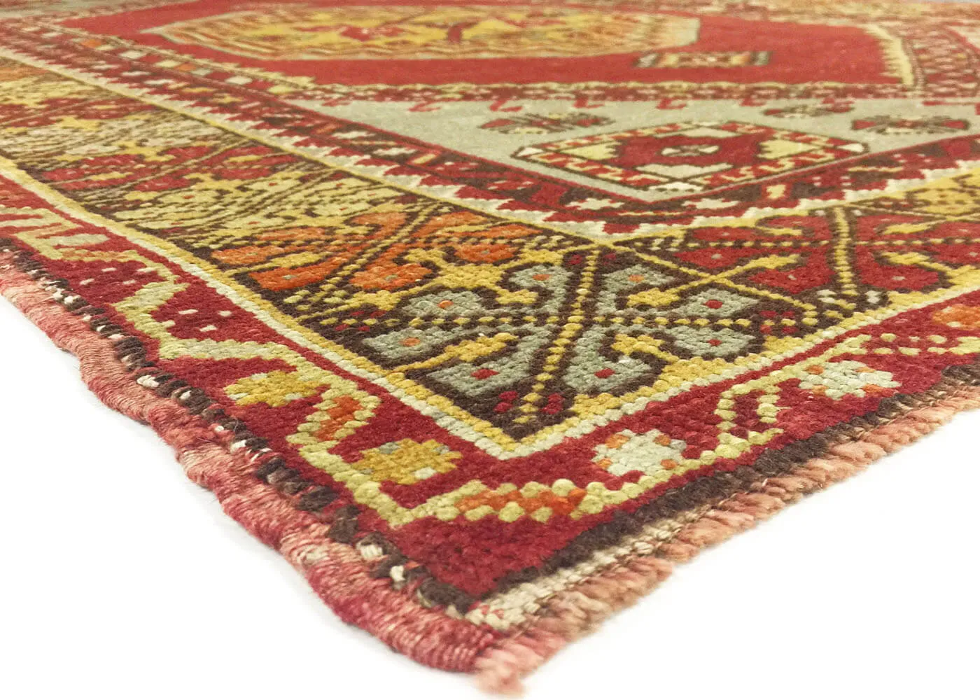 1960s Turkish Oushak Rug - 3'9"x5'9" - Nalbandian - Orange - Orange